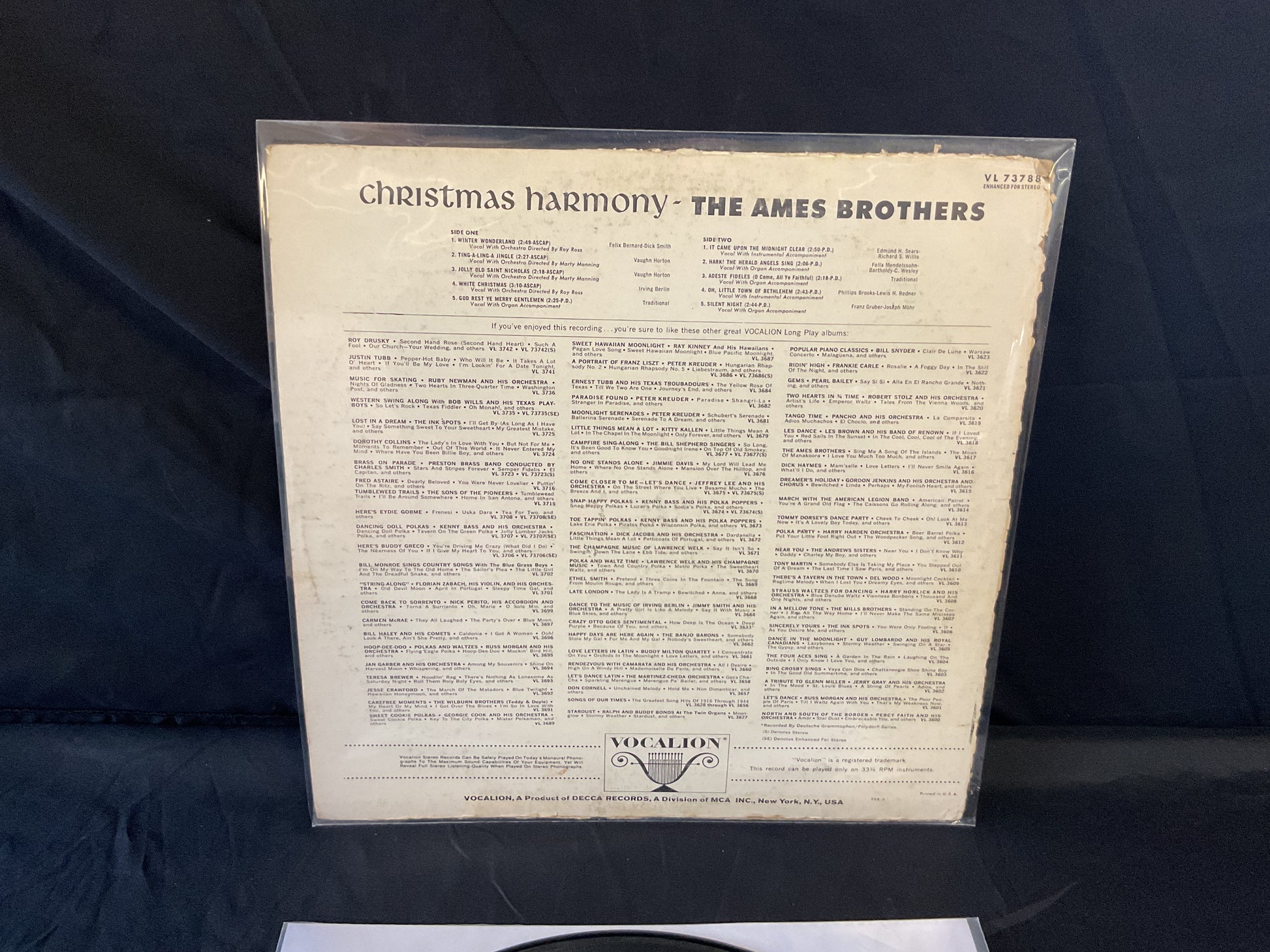 The Ames Brothers : Christmas Harmony (LP,Album,Reissue,Stereo)