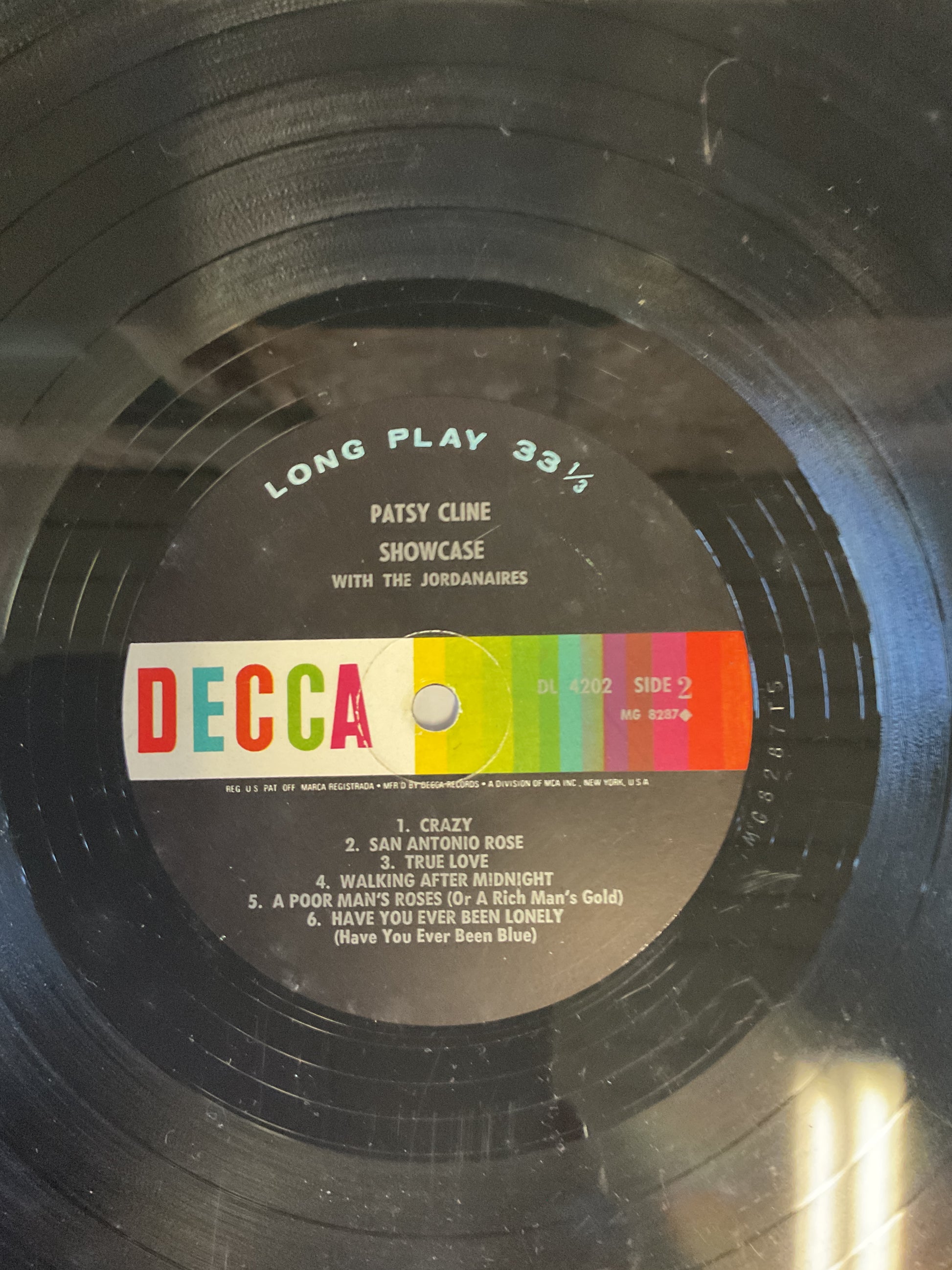 Patsy Cline : Patsy Cline Showcase (LP,Album,Reissue,Mono)