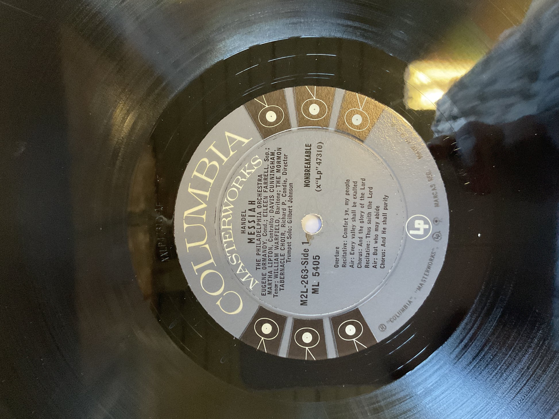 Georg Friedrich Händel : The Philadelphia Orchestra, Eugene Ormandy ; Mormon Tabernacle Choir, Richard P. Condie ; Eileen Farrell, Martha Lipton, Davis Cunningham, William Warfield : Messiah (LP,Album,Promo)