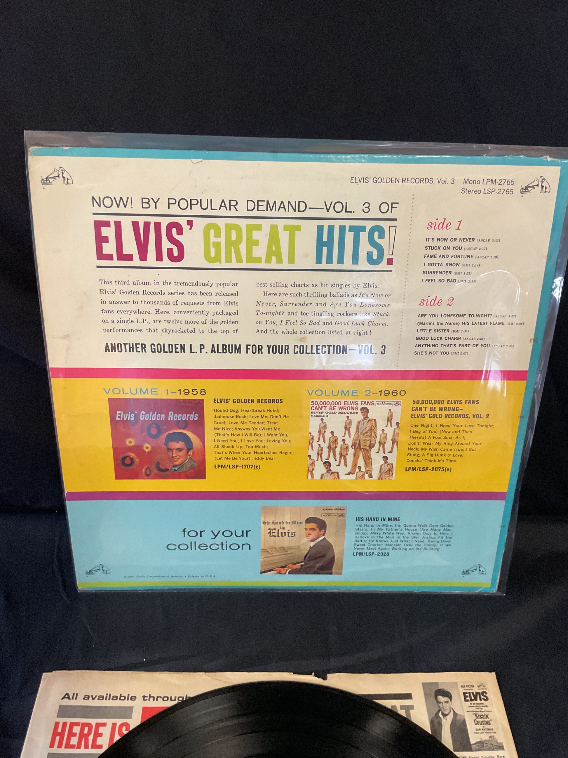 Elvis Presley : Elvis' Golden Records, Volume 3 (LP,Compilation,Mono)