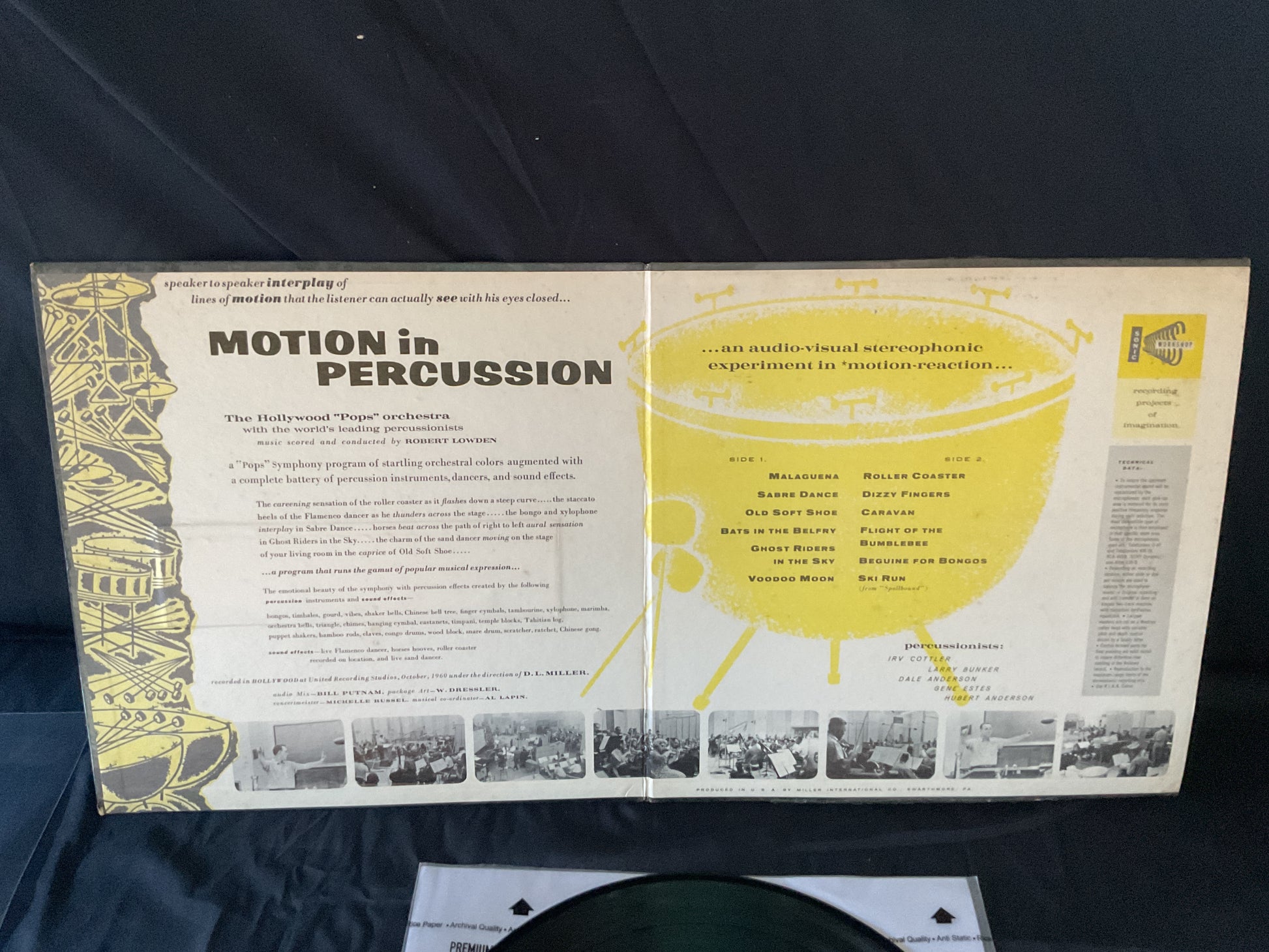 Hollywood Pops Orchestra : Motion In Percussion And Orchestra (LP,Album)