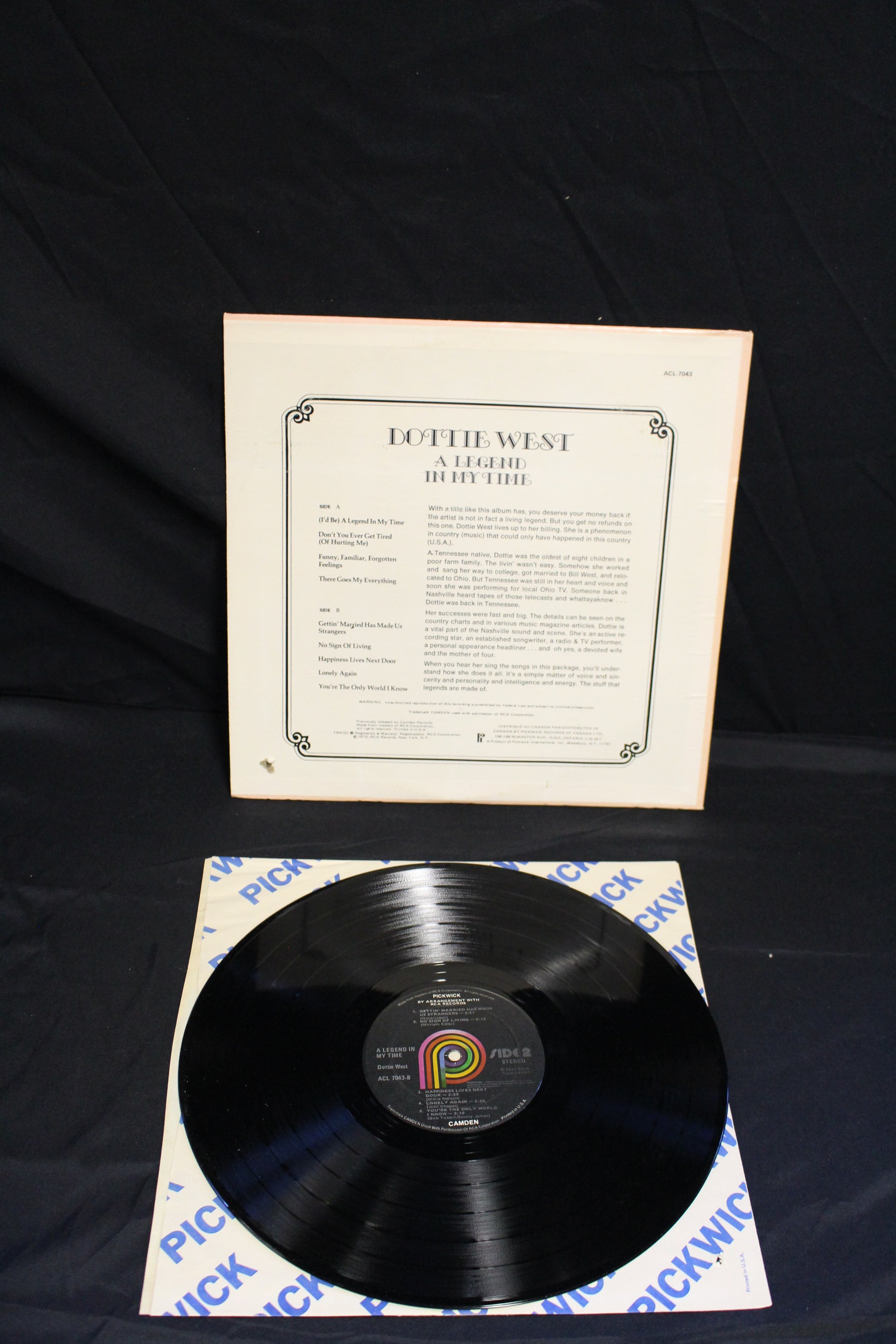 Dottie West : A Legend In My Time (LP,Compilation,Reissue,Stereo)