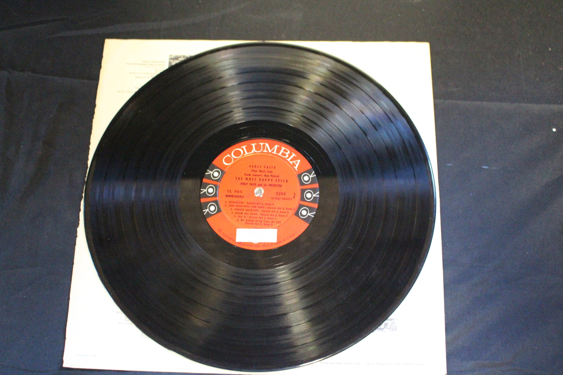Percy Faith : Percy Faith Plays Music From Frank Loesser's Musical The Most Happy Fella (LP)