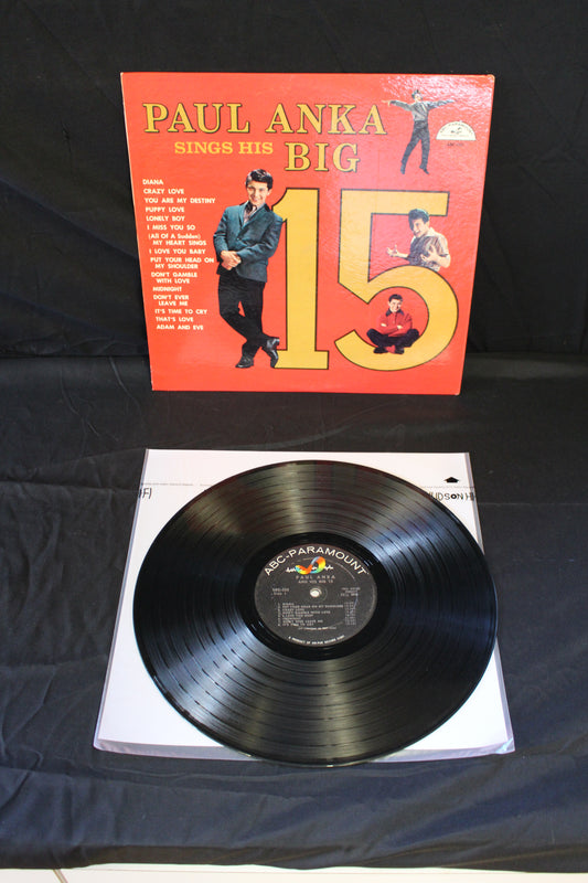 Paul Anka : Paul Anka Sings His Big 15 (LP,Compilation,Repress,Mono)