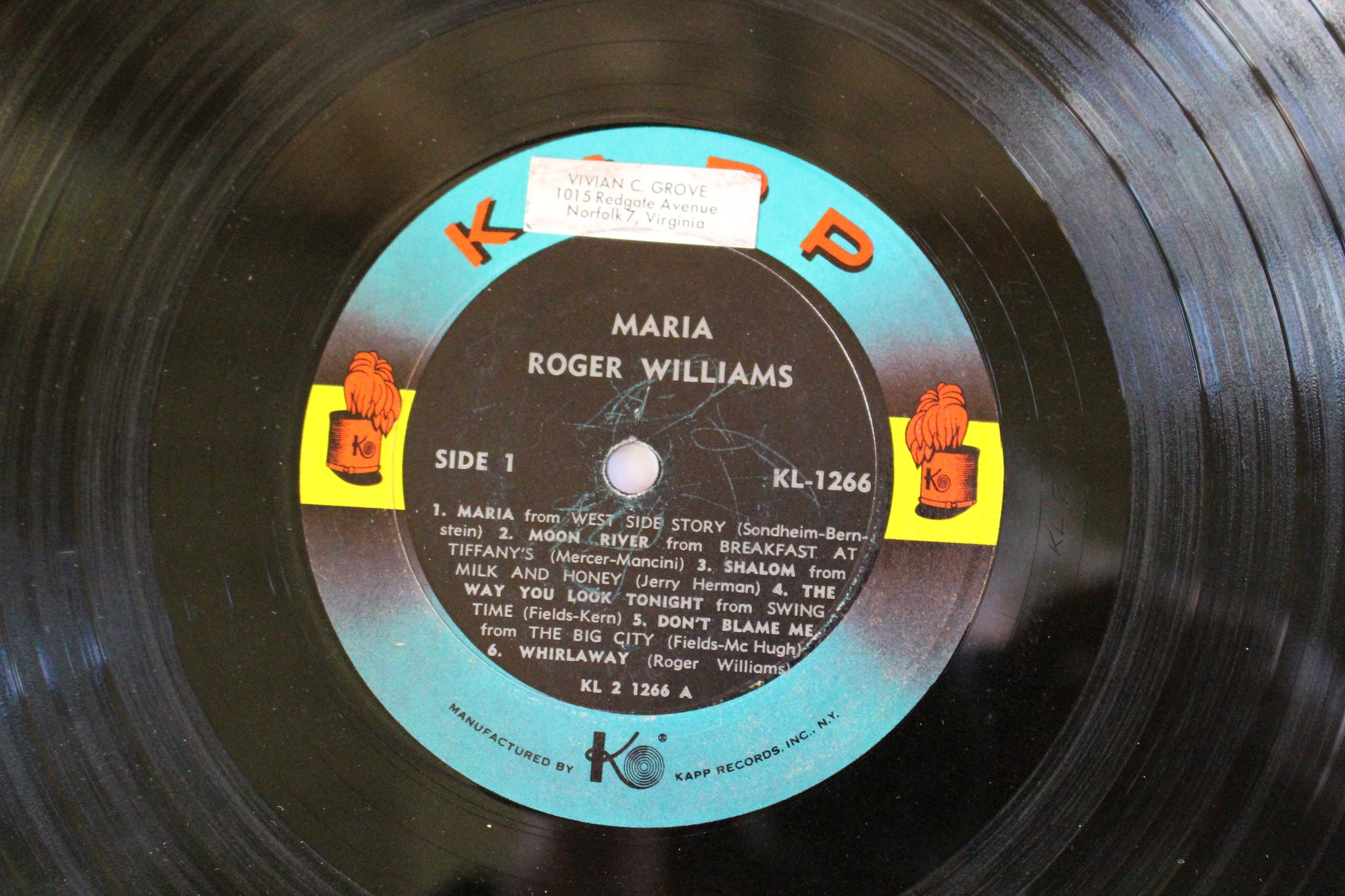 Roger Williams (2) : Maria (LP,Mono)