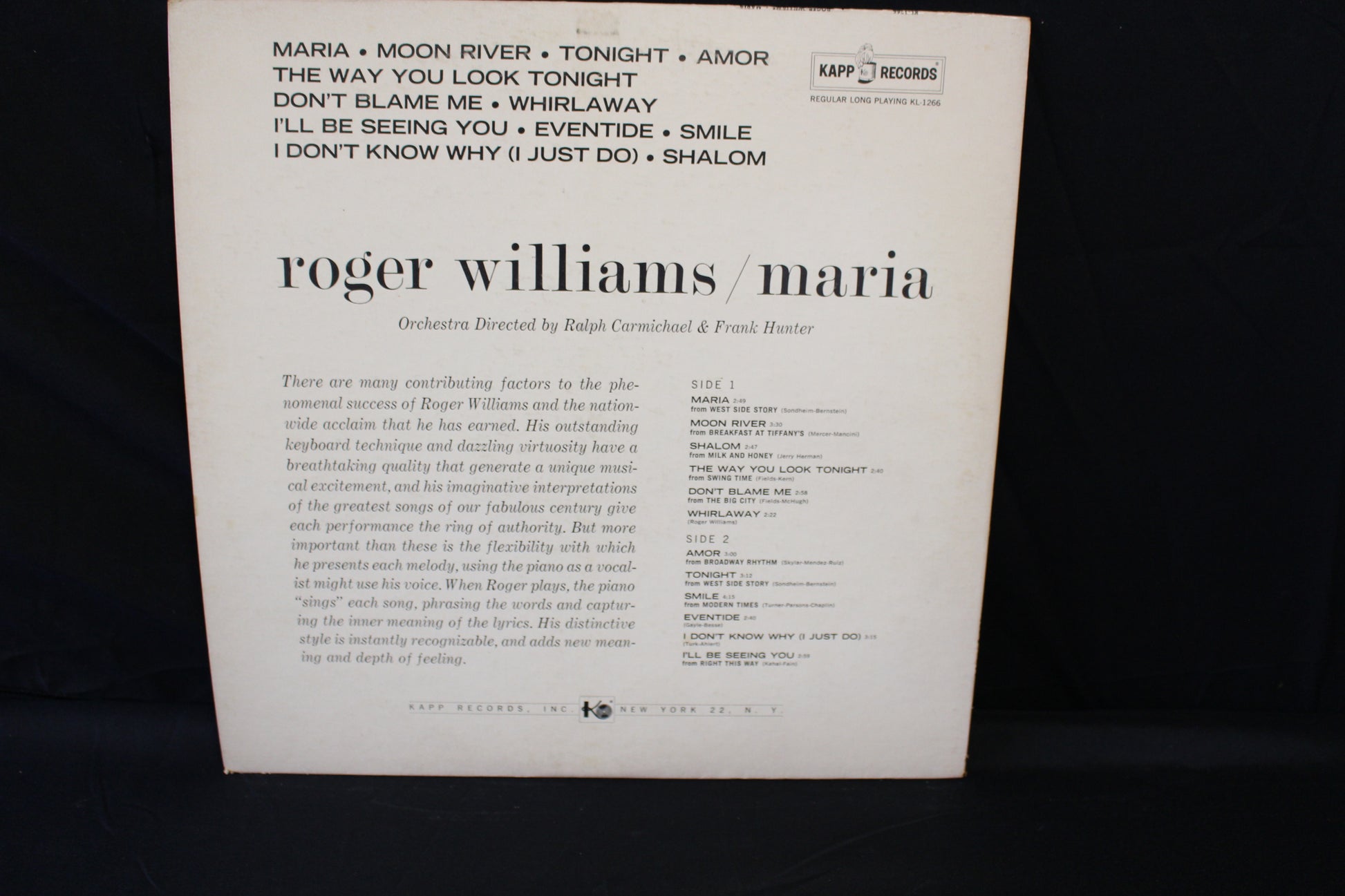 Roger Williams (2) : Maria (LP,Mono)
