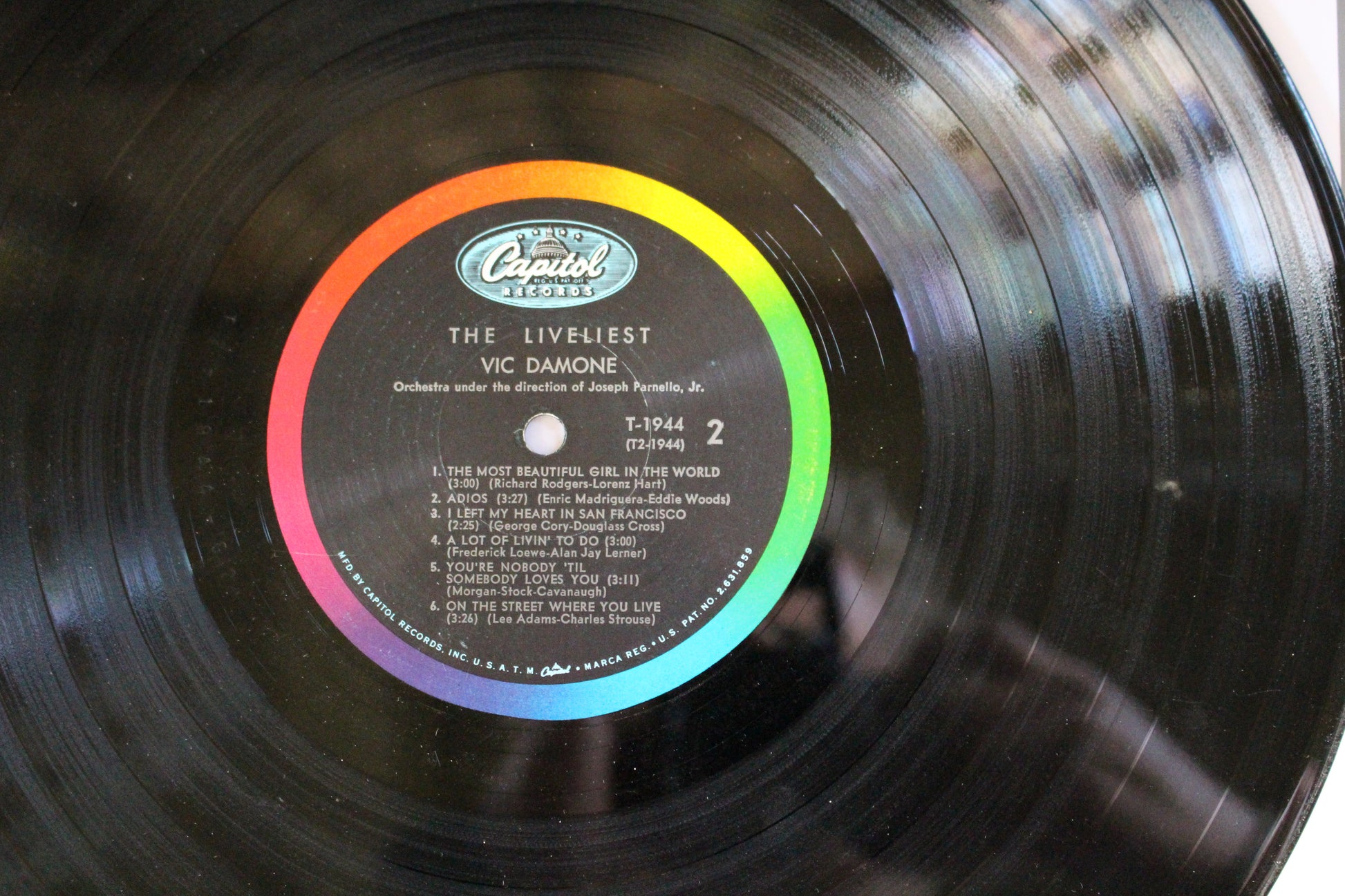 Vic Damone : The Liveliest At Basin Street East (LP,Album,Mono)