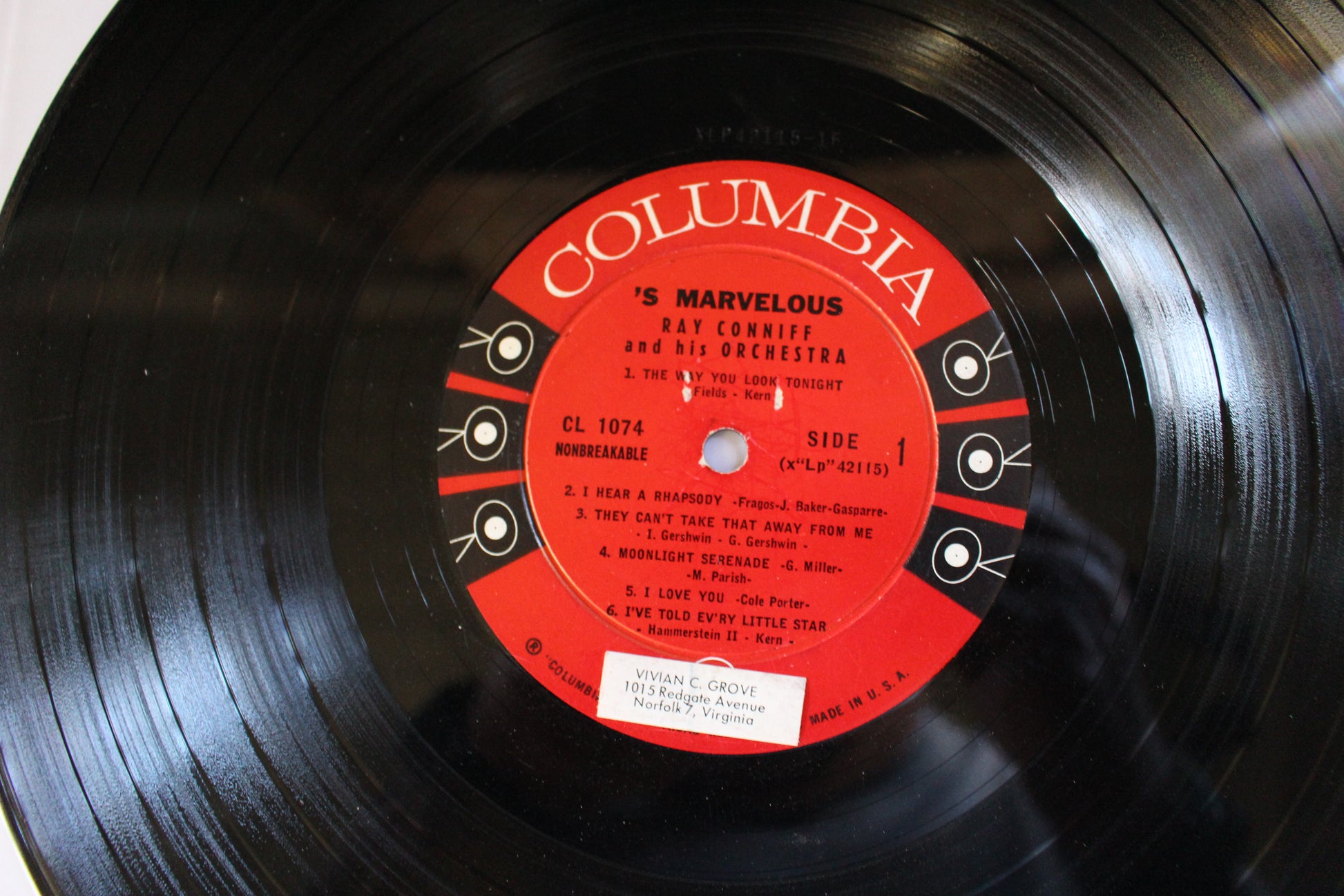 Ray Conniff & His Orchestra : 'S Marvelous (LP,Album,Mono)