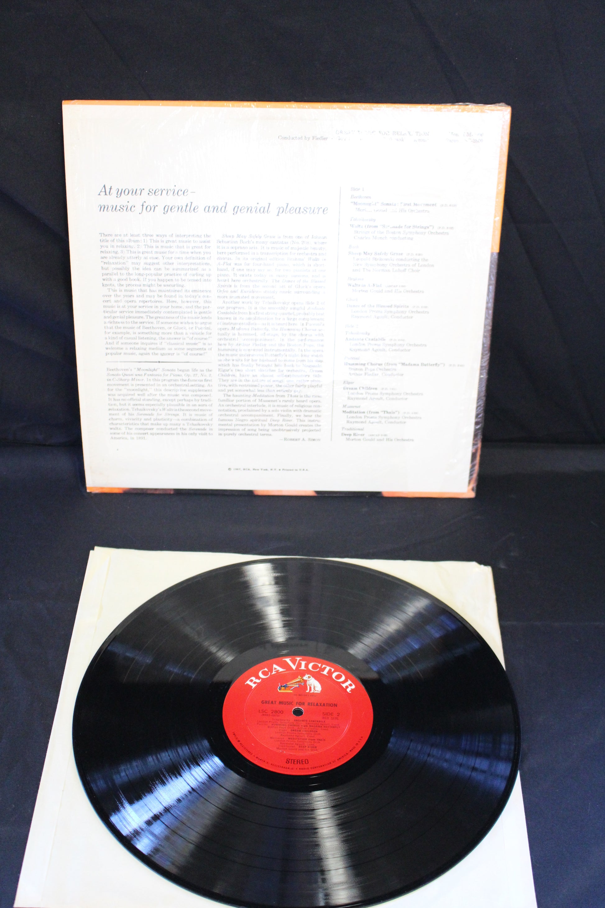 Arthur Fiedler • Morton Gould • Charles Munch • Leopold Stokowski • Raymond Agoult : Great Music For Relaxation (LP,Compilation,Mono)