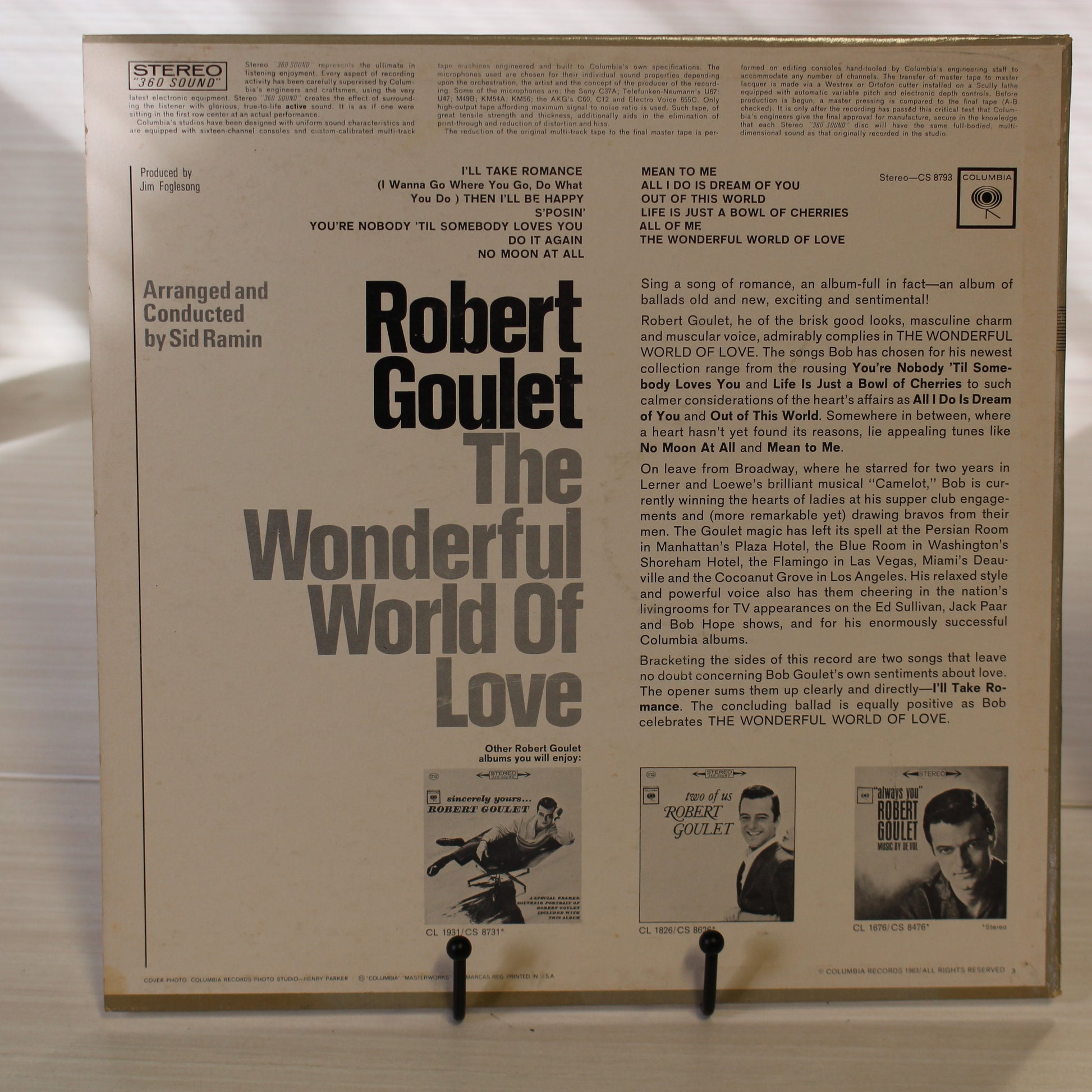 Robert Goulet : The Wonderful World Of Love (LP,Album,Stereo)