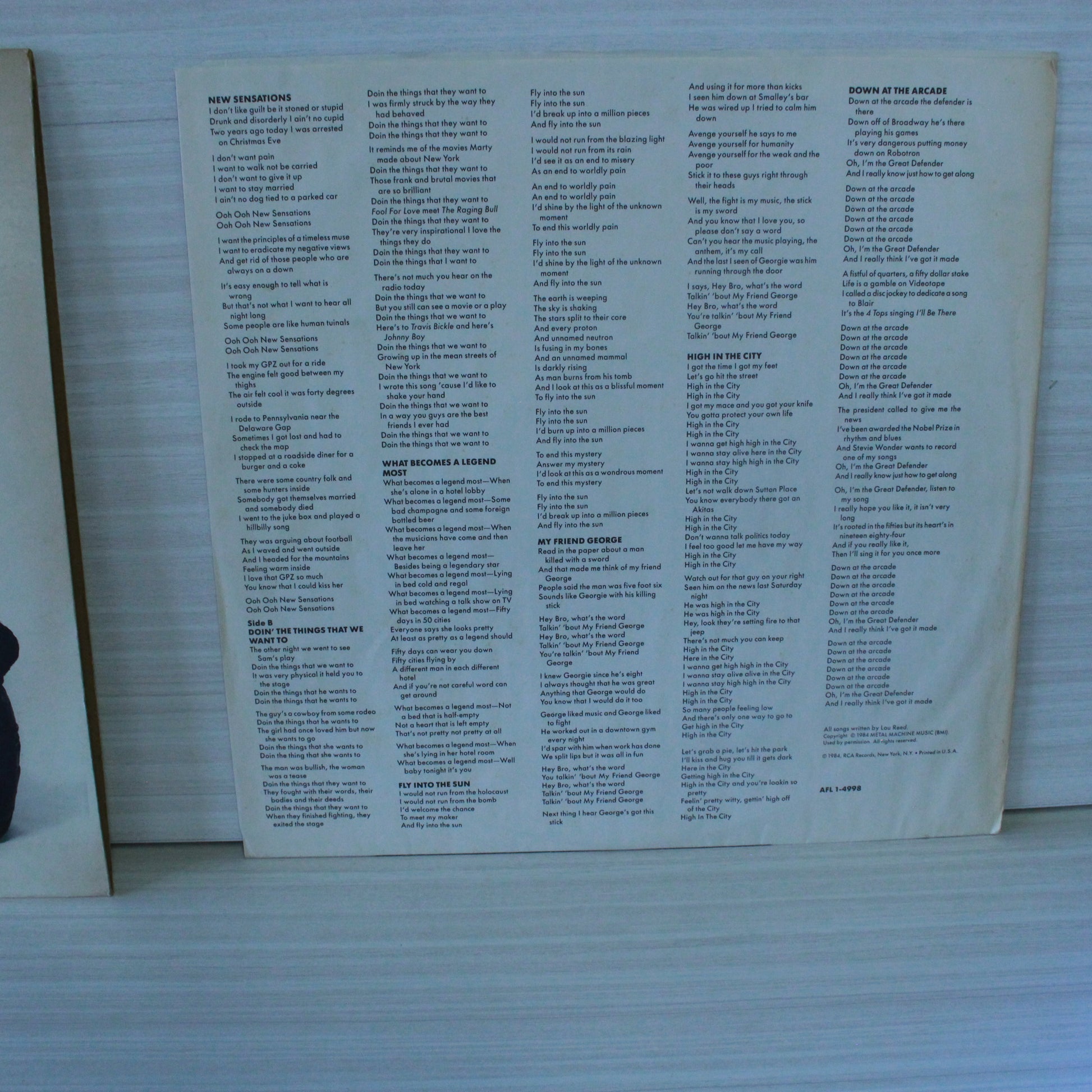 Lou Reed : New Sensations (LP,Album,Stereo)