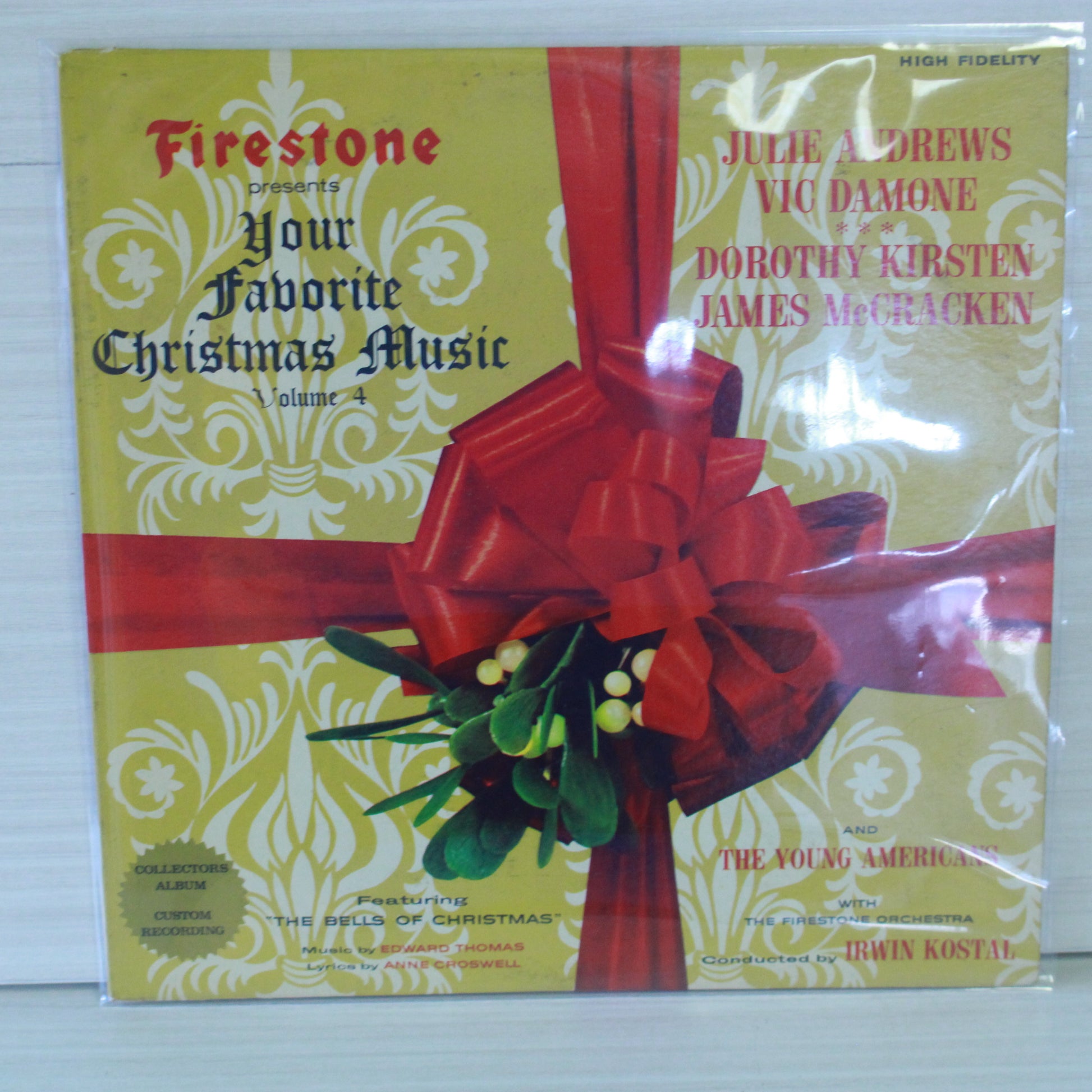 Irwin Kostal And The Firestone Orchestra Starring Julie Andrews • Vic Damone ••• Dorothy Kirsten • James McCracken, The Young Americans : Firestone Presents Your Favorite Christmas Music Volume 4 (LP,Stereo,Album)