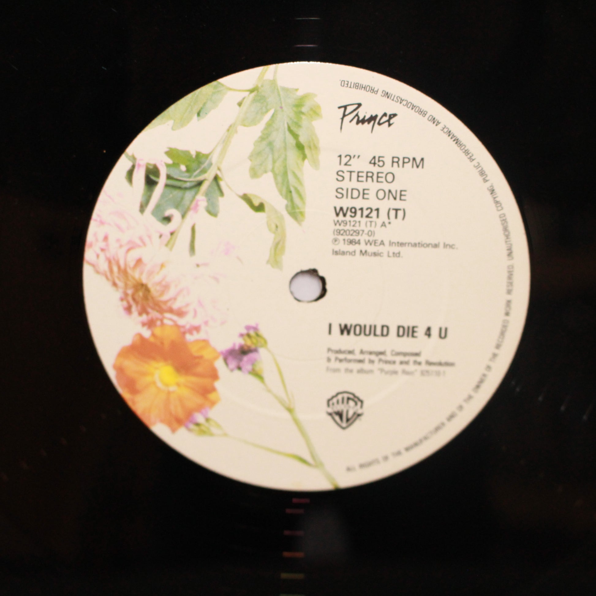Prince And The Revolution : I Would Die 4 U (12",45 RPM)