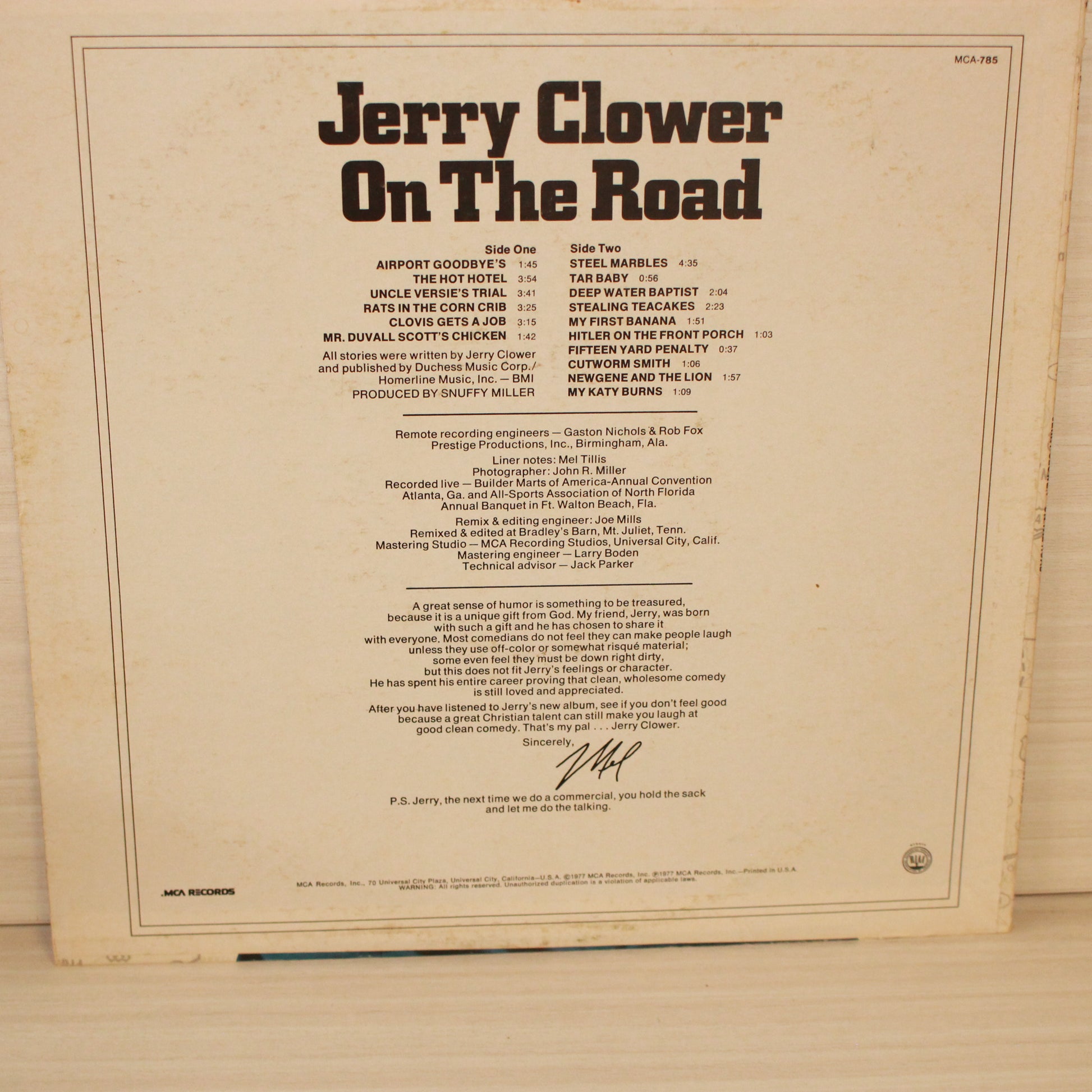 Jerry Clower : On The Road (LP,Album,Stereo)