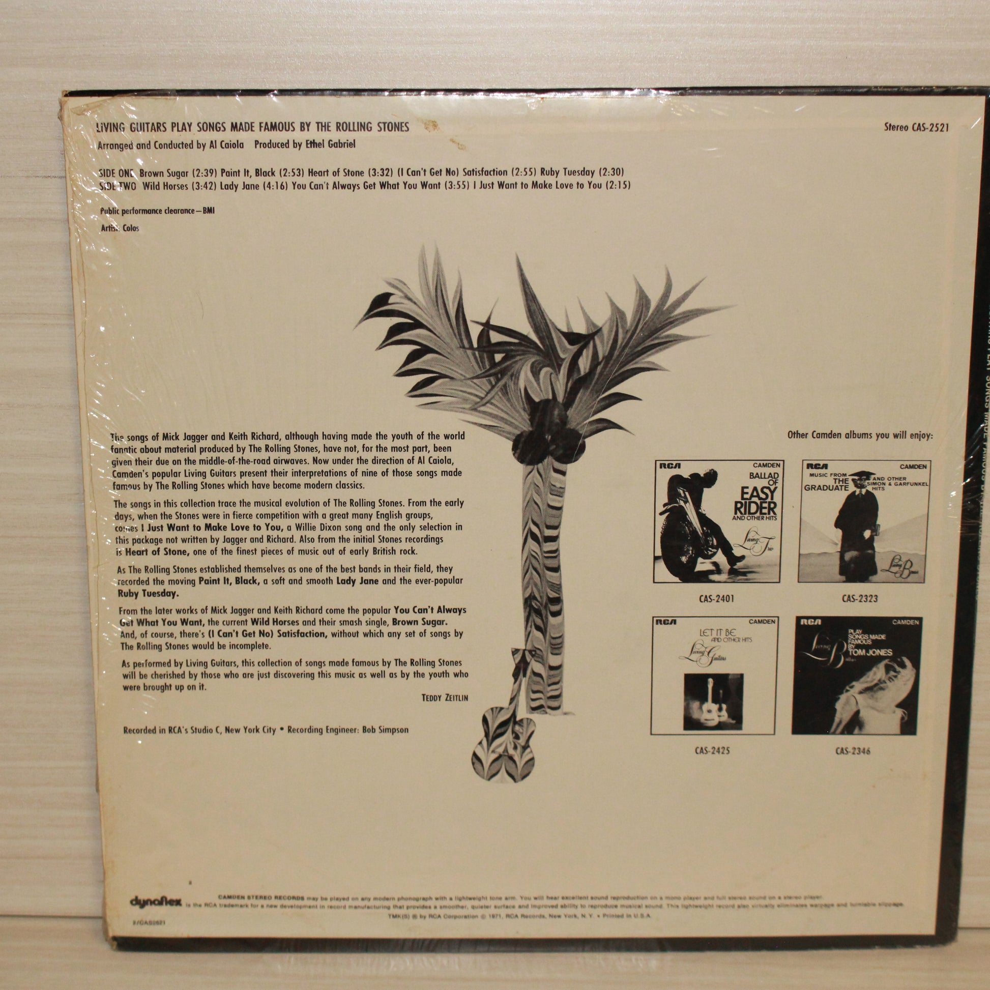 Living Guitars : Living Guitars Play Songs Made Famous By The Rolling Stones (LP,Album,Stereo)