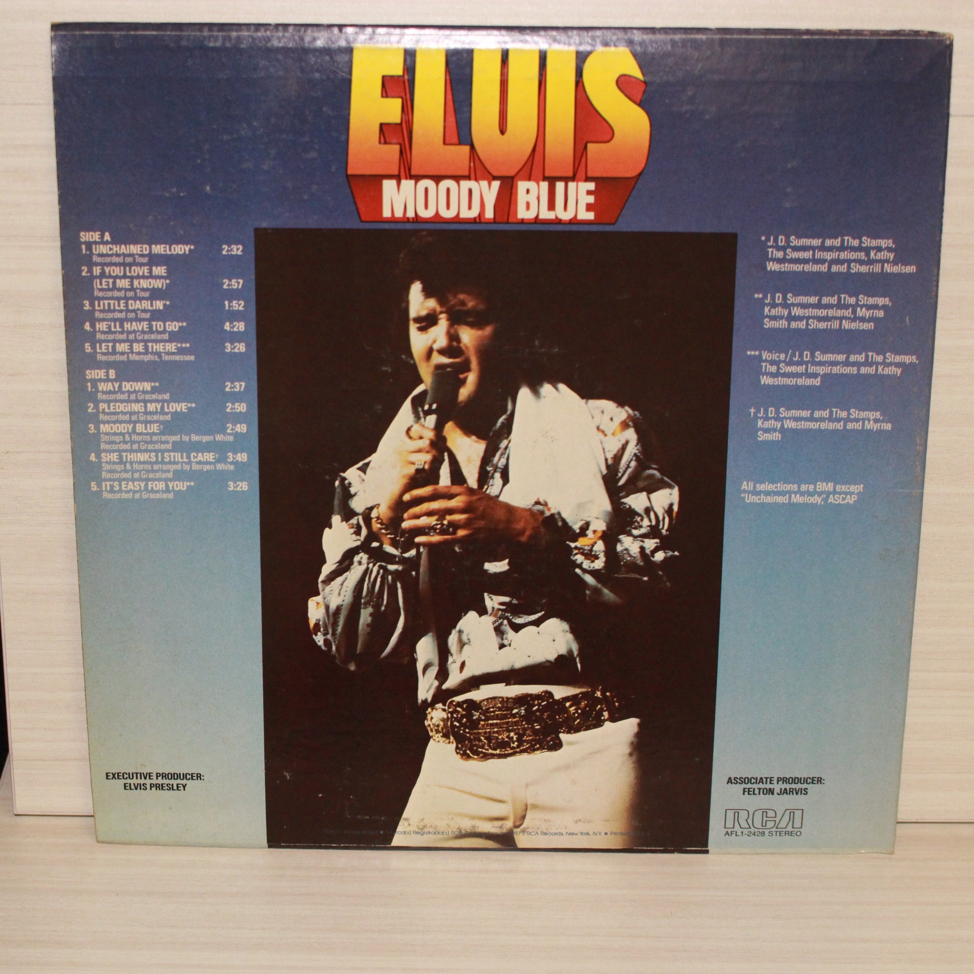 Elvis Presley : Moody Blue (LP,Album,Stereo)