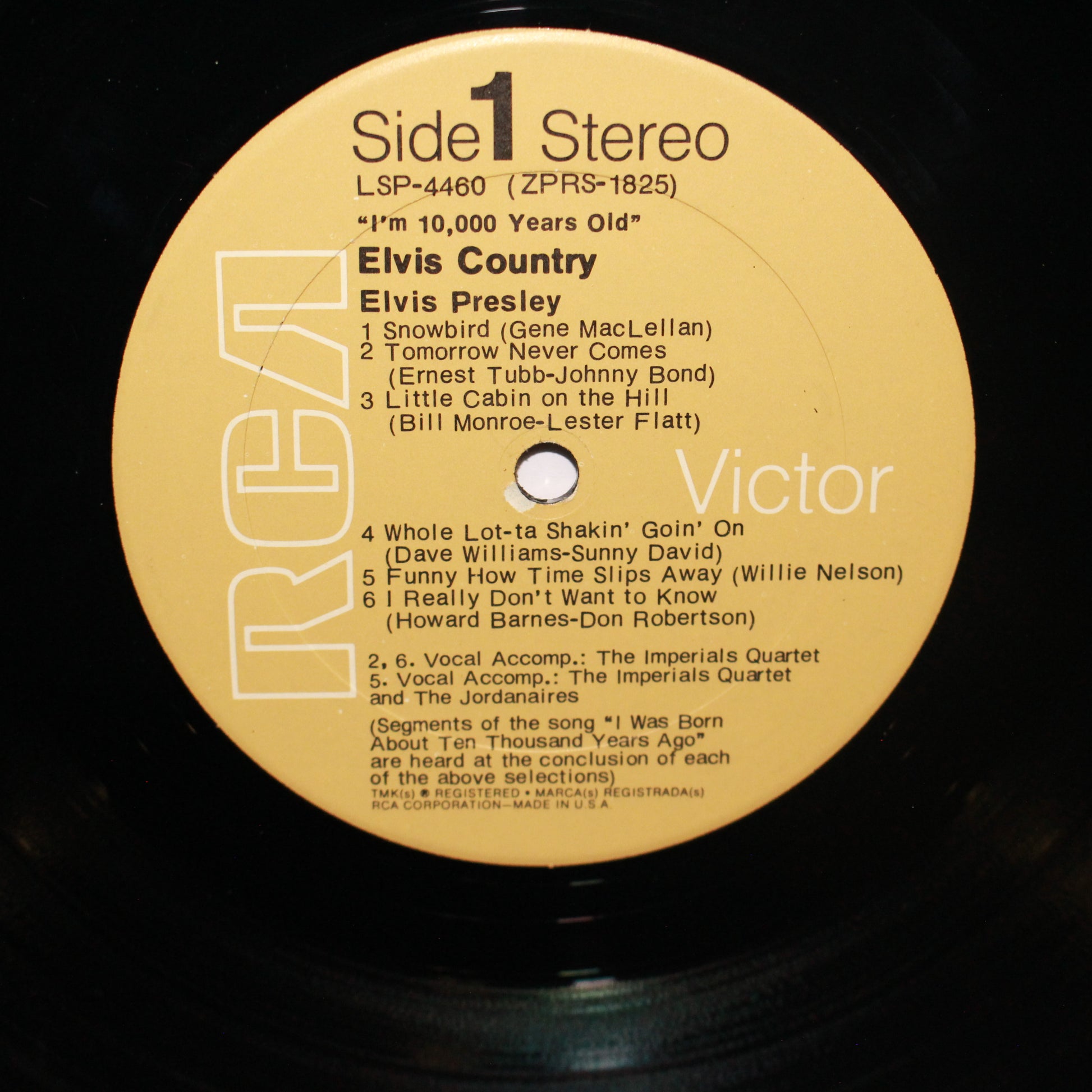 Elvis Presley : Elvis Country (I'm 10,000 Years Old) (LP,Album,Stereo)