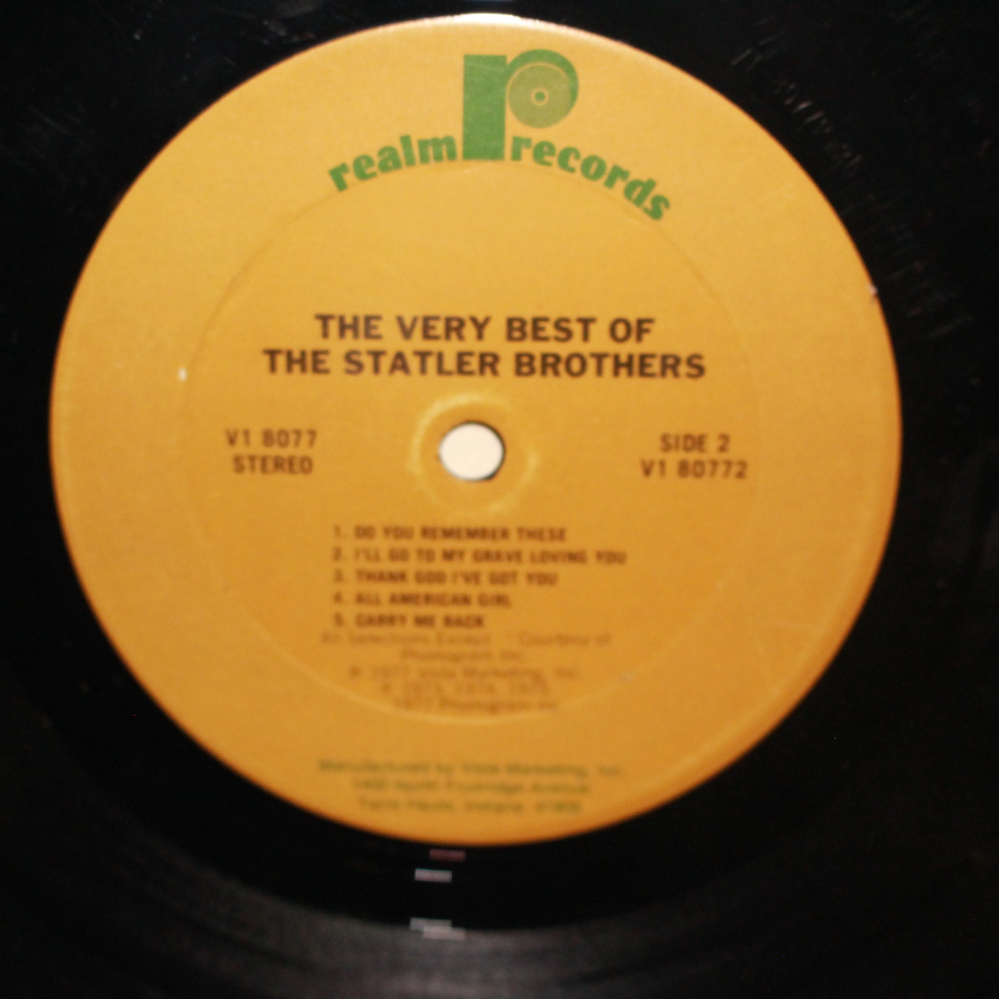 The Statler Brothers : The Very Best Of The Statler Brothers (LP,Compilation)