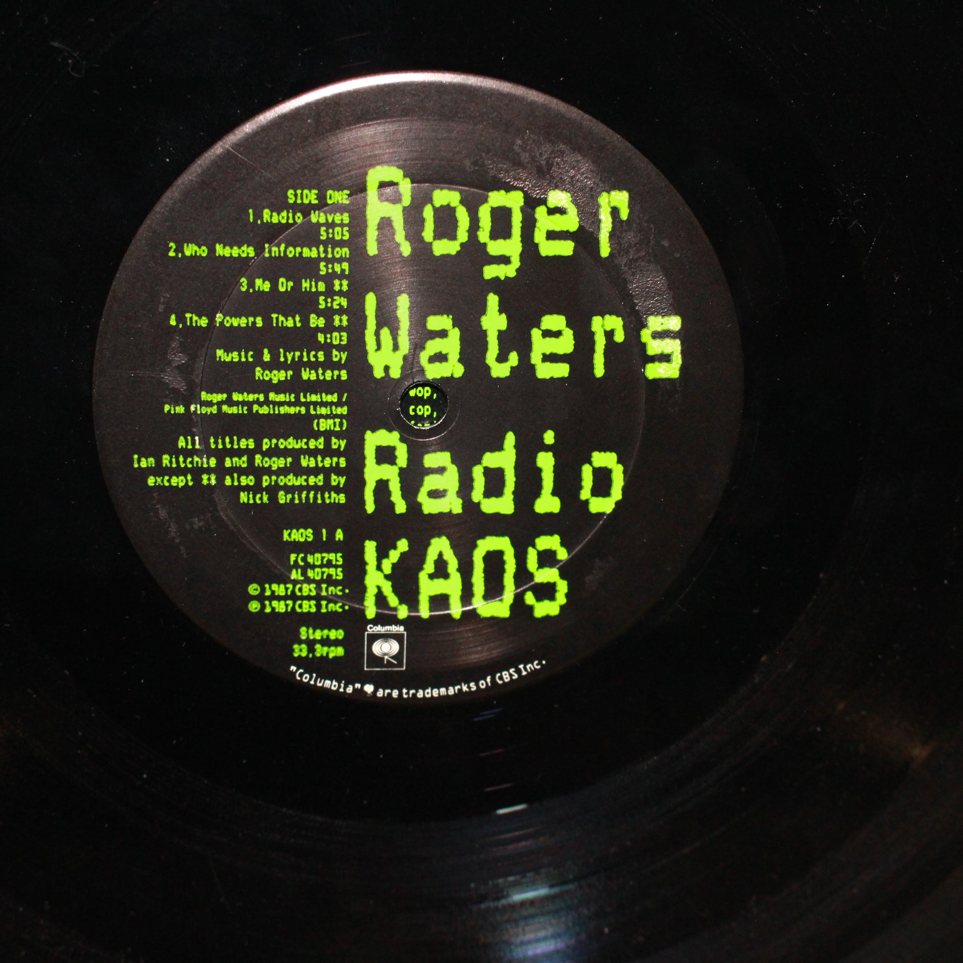 Roger Waters : Radio K.A.O.S. (LP,Album,Stereo)