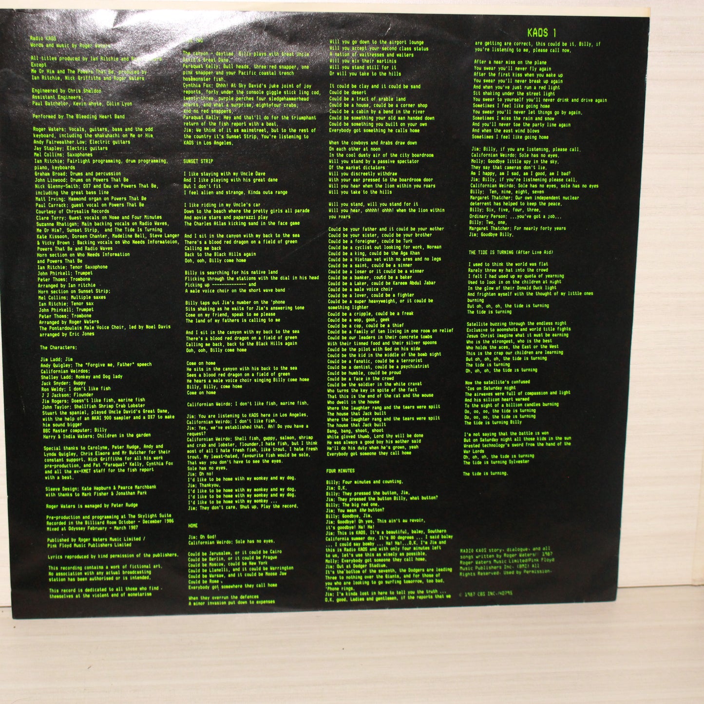 Roger Waters : Radio K.A.O.S. (LP,Album,Stereo)