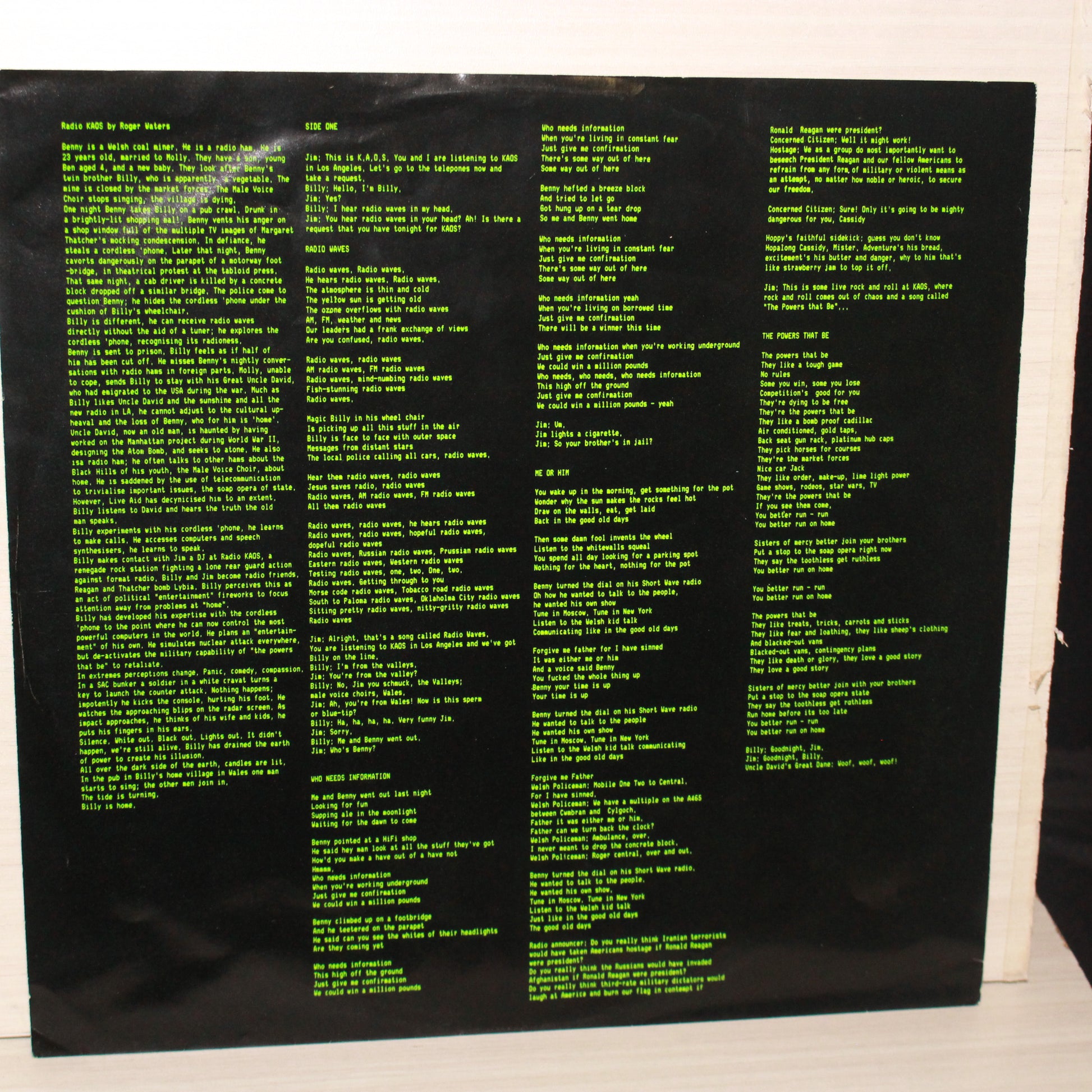 Roger Waters : Radio K.A.O.S. (LP,Album,Stereo)