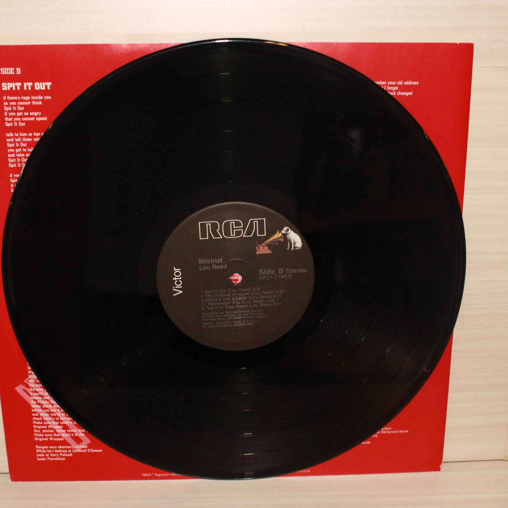 Lou Reed : Mistrial (LP,Album,Stereo)