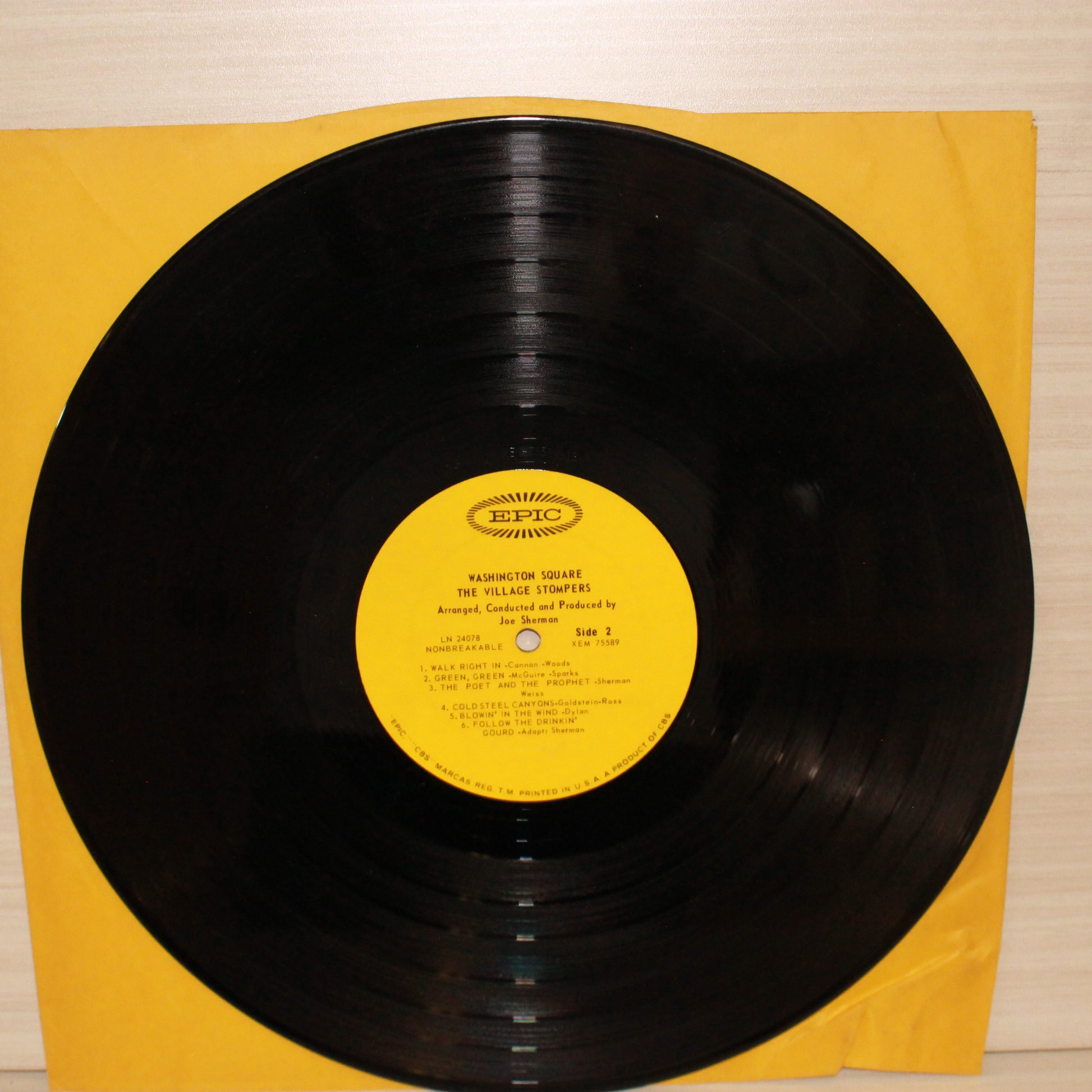 Village Stompers, The : The Original Washington Square (LP,Album,Mono)