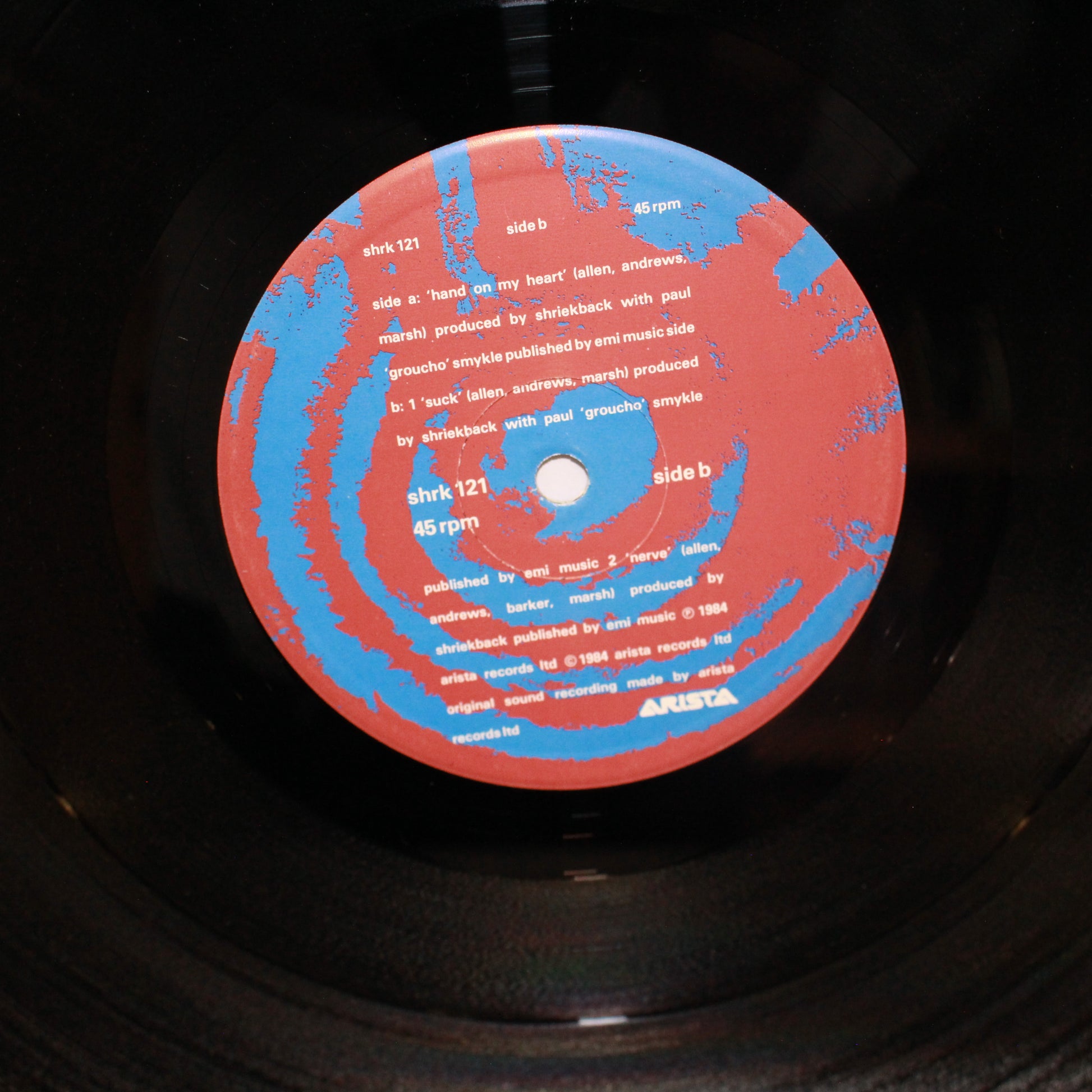 Shriekback : Hand On My Heart (12",45 RPM)