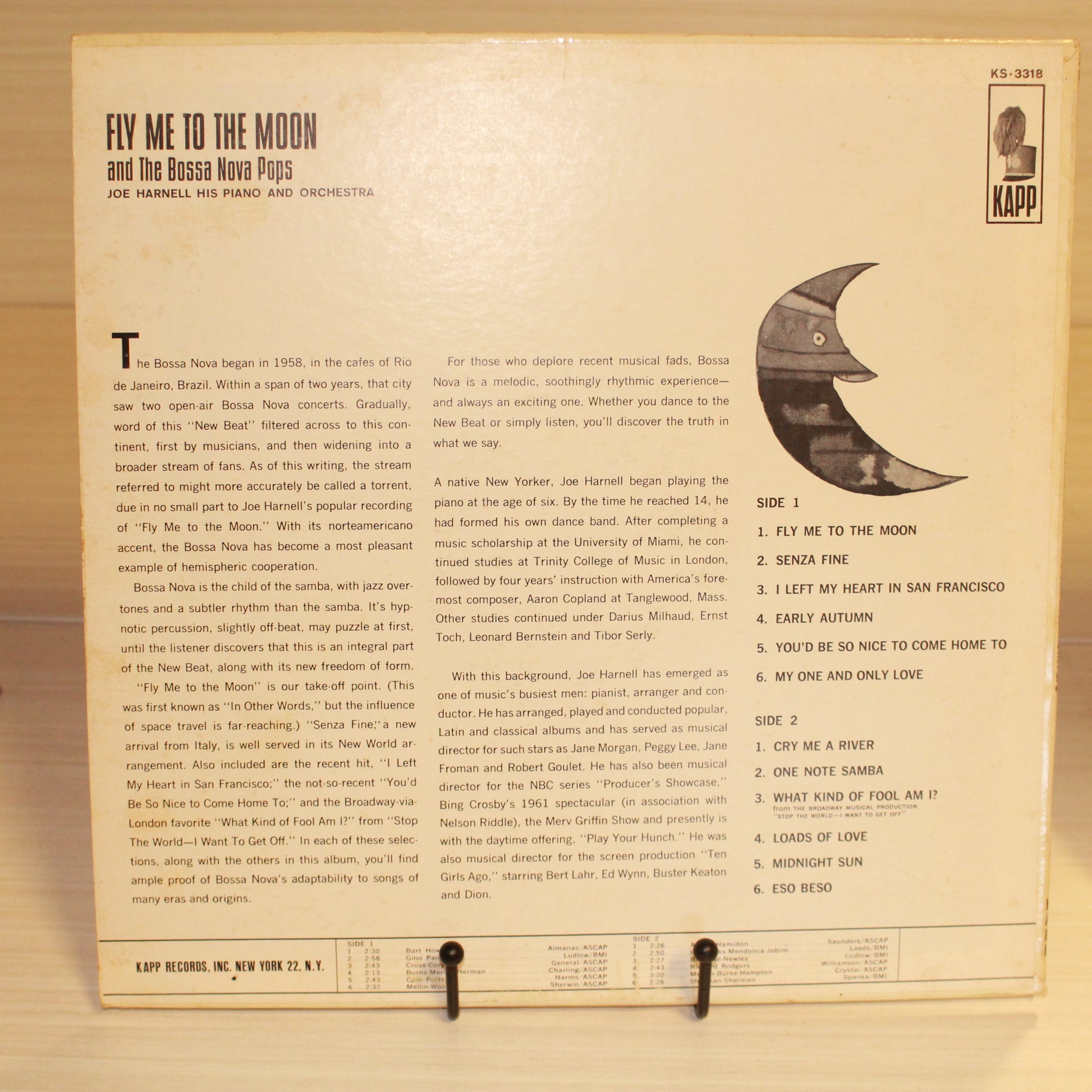 Joe Harnell & His Orchestra : Fly Me To The Moon And The Bossa Nova Pops (LP,Album,Stereo)