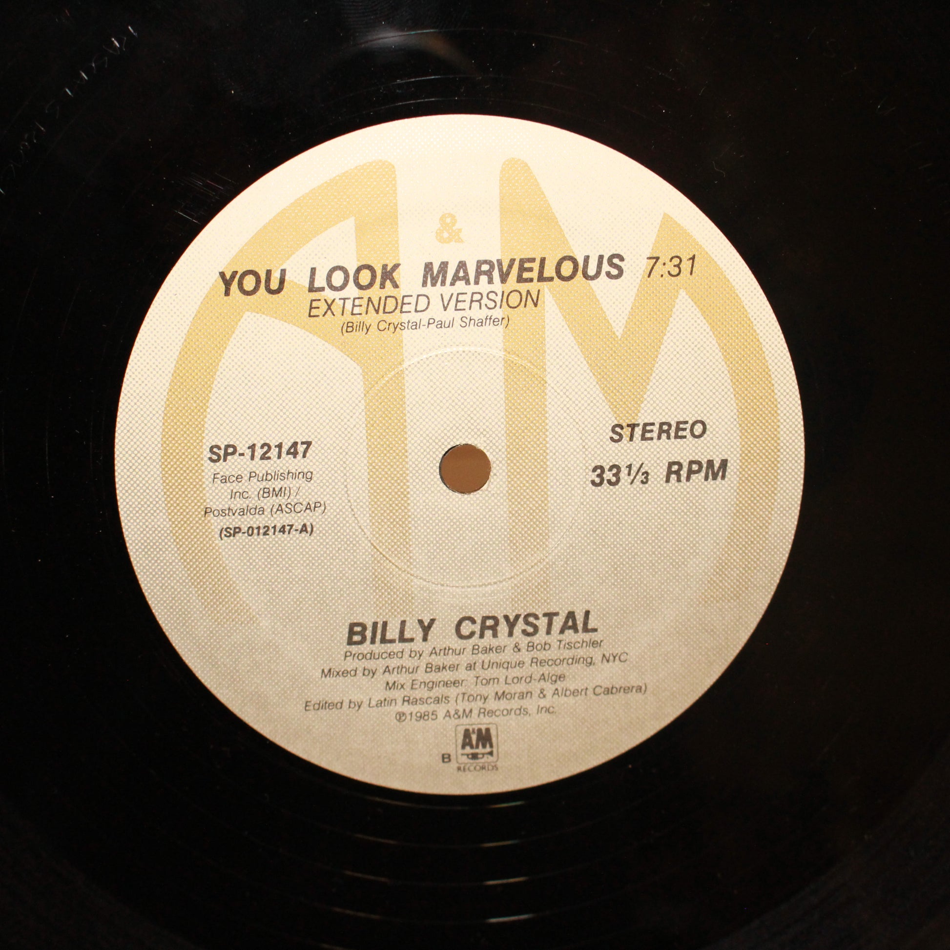 Billy Crystal : You Look Marvelous (12",33 ⅓ RPM,Stereo)
