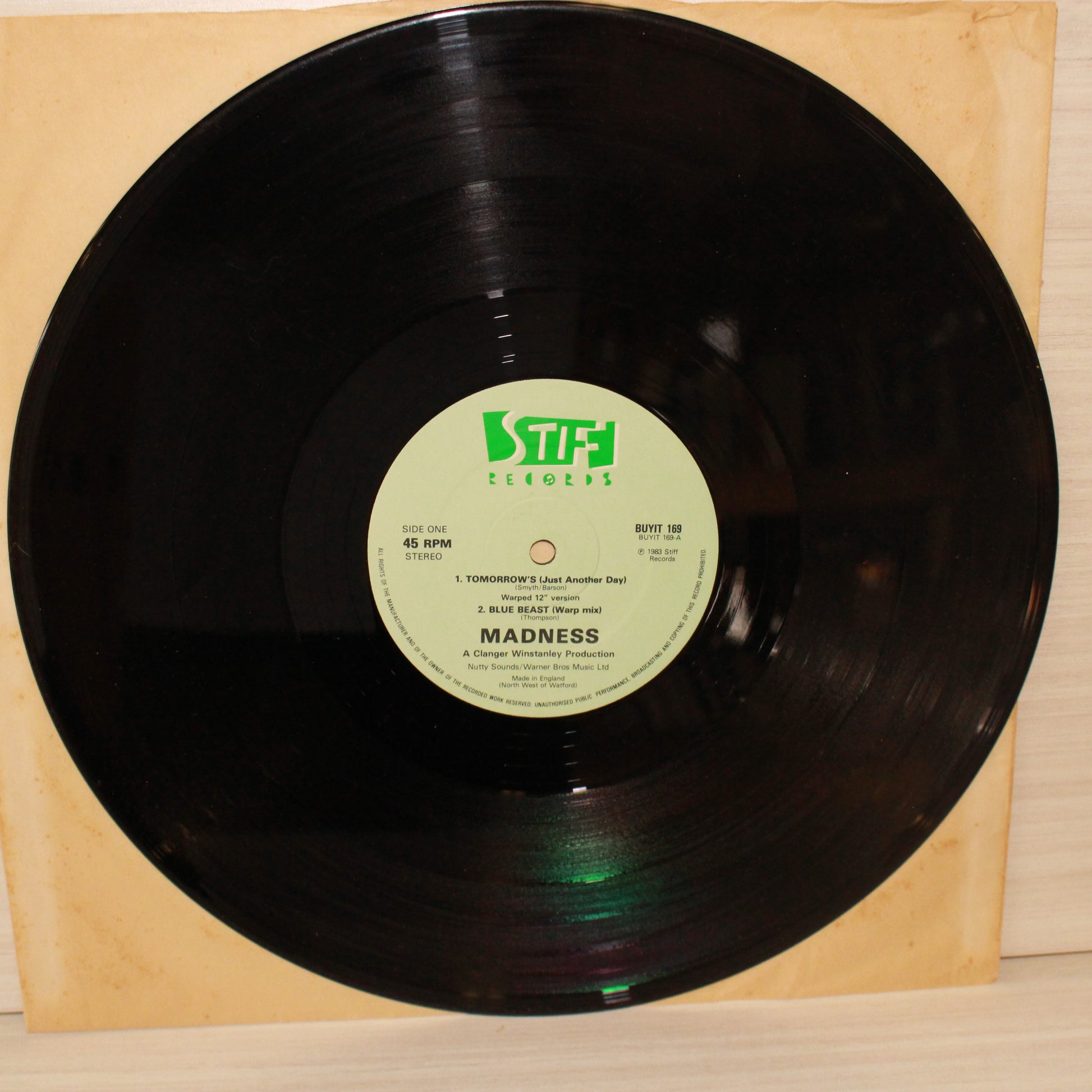 Madness : Tomorrow's Just Another Day (Warped 12" Version) (12",45 RPM,Limited Edition)