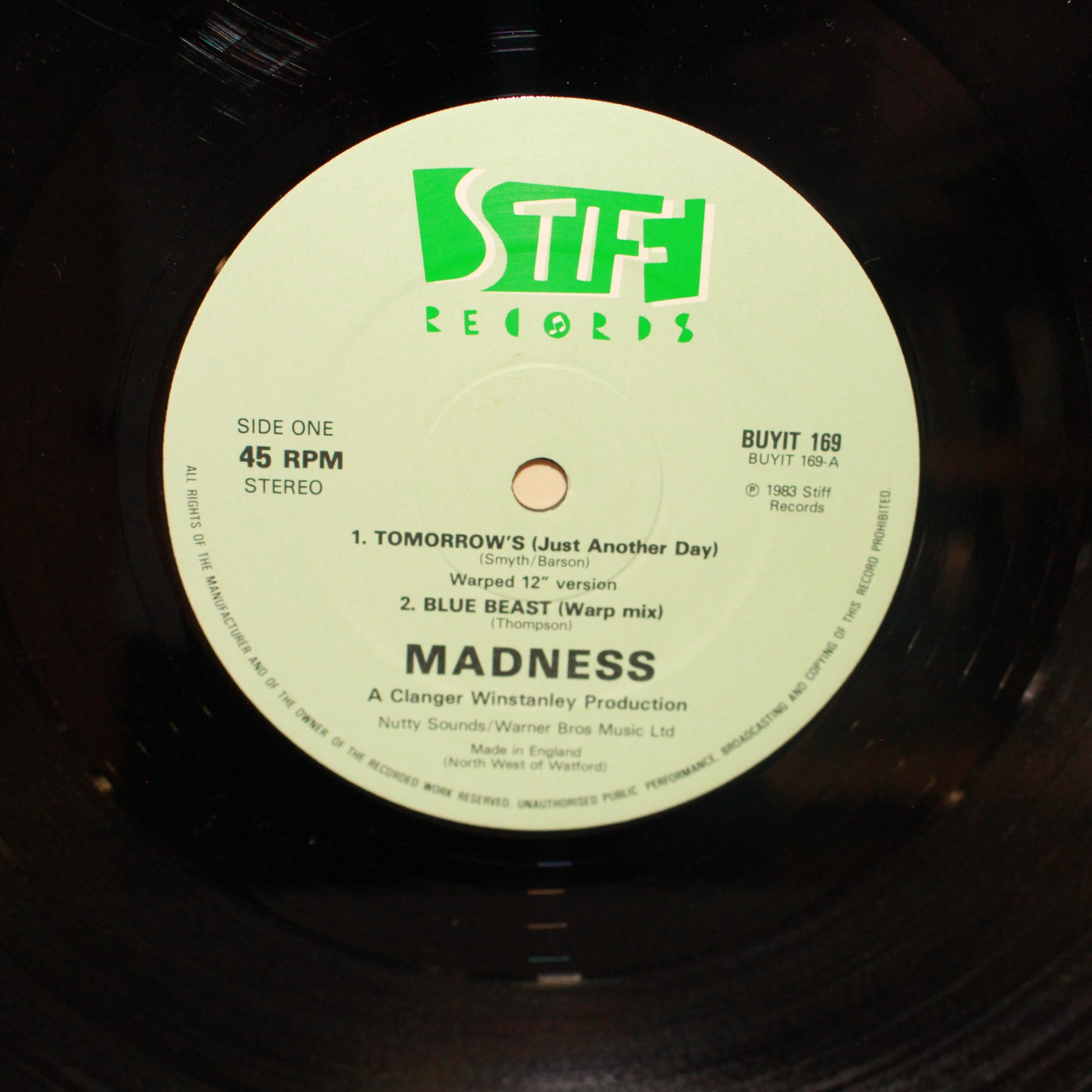 Madness : Tomorrow's Just Another Day (Warped 12" Version) (12",45 RPM,Limited Edition)