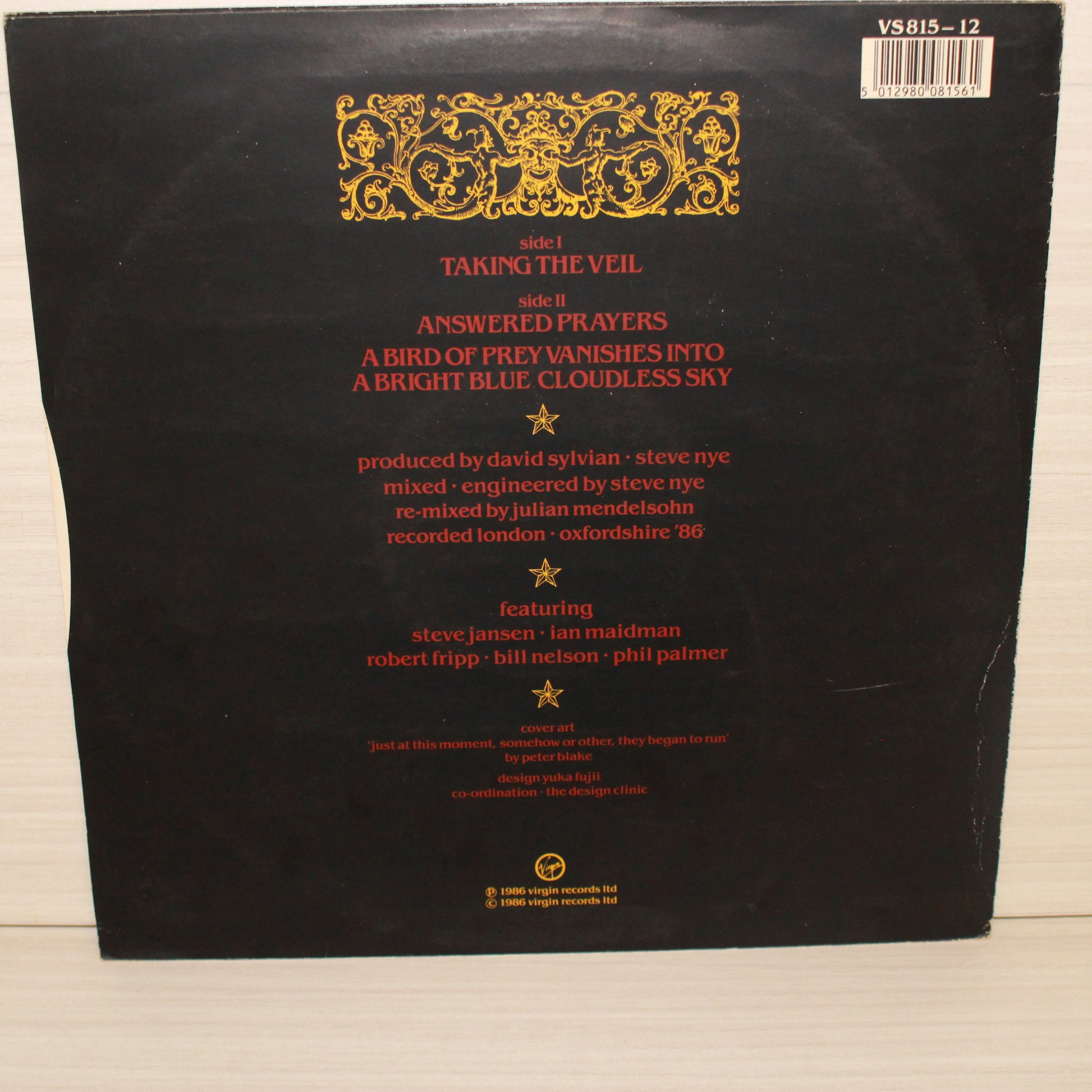 David Sylvian : A Little Girl Dreams Of Taking The Veil (12",45 RPM,Single)