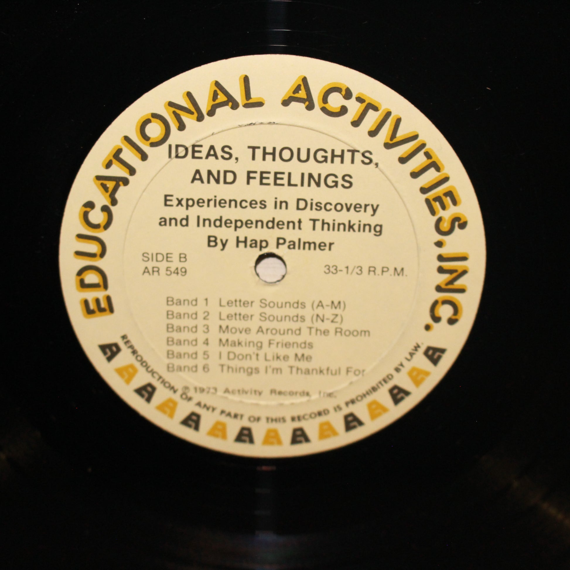 Hap Palmer : Ideas, Thoughts And Feelings (LP)