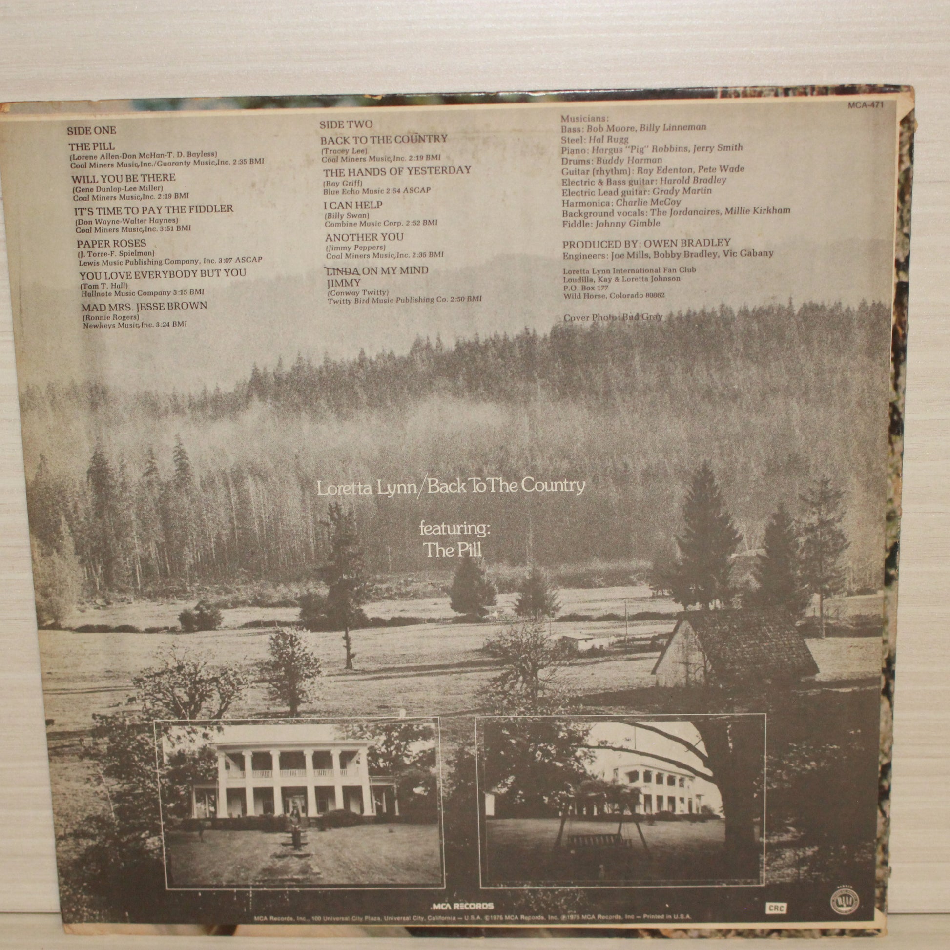 Loretta Lynn : Back To The Country (LP,Album)
