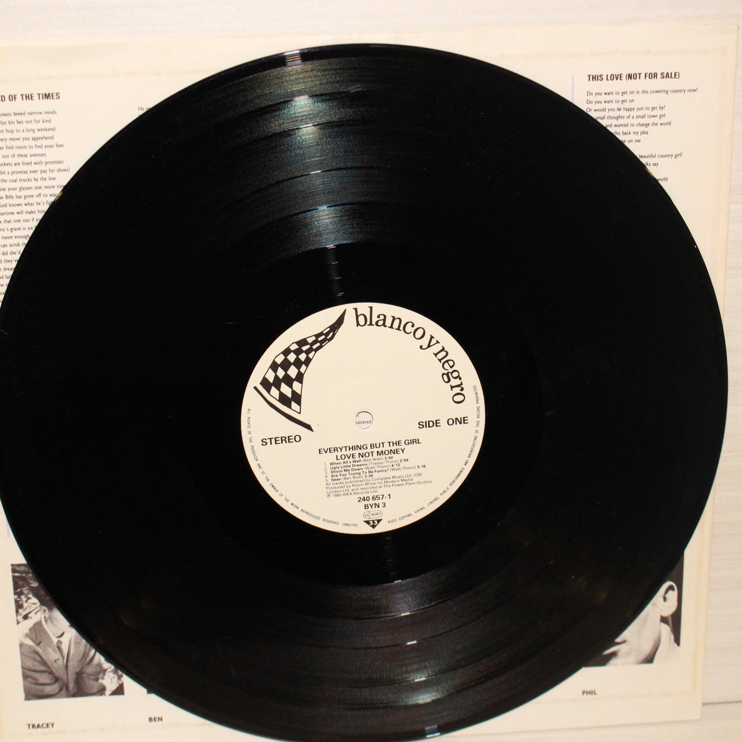 Everything But The Girl : Love Not Money (LP,Album,Stereo)