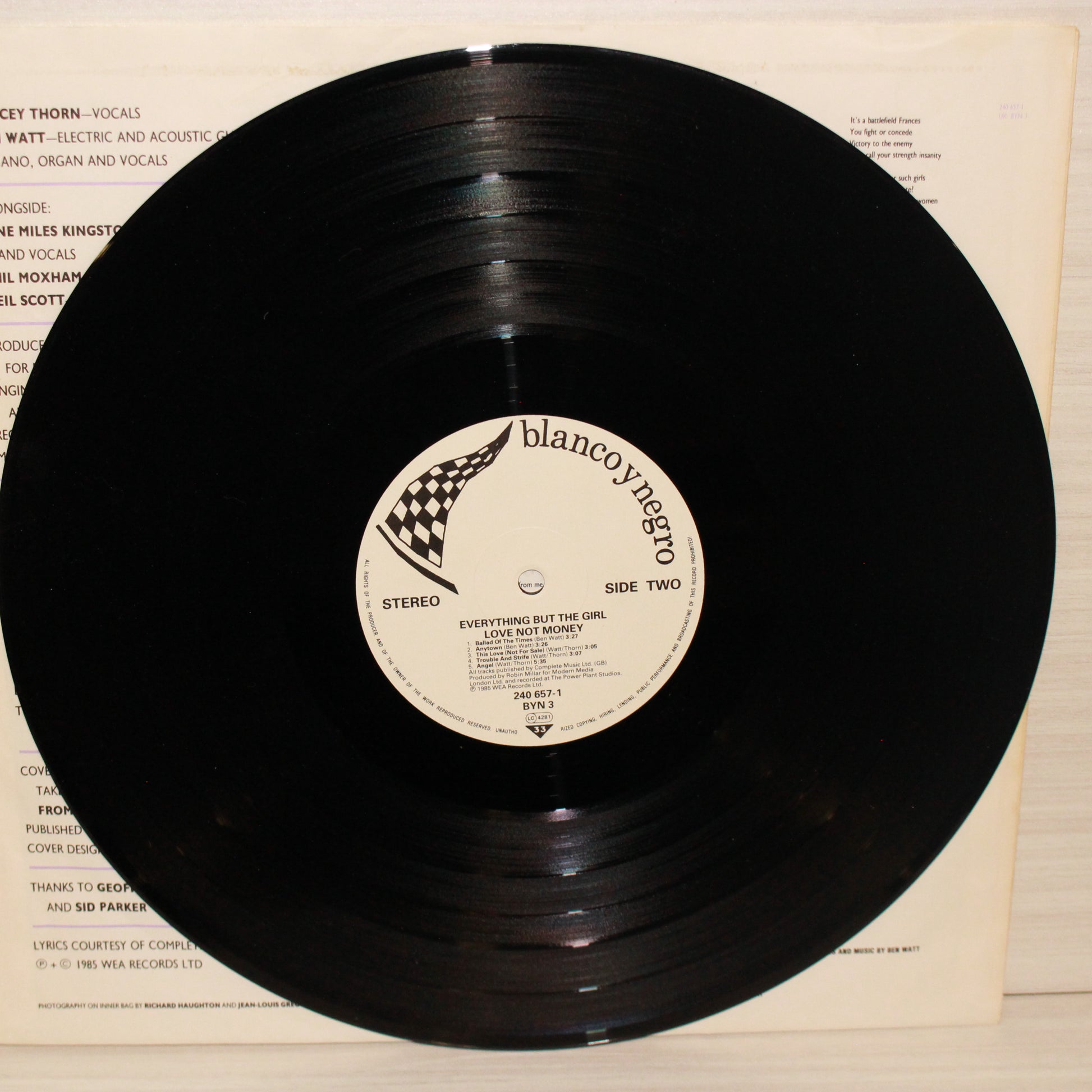 Everything But The Girl : Love Not Money (LP,Album,Stereo)