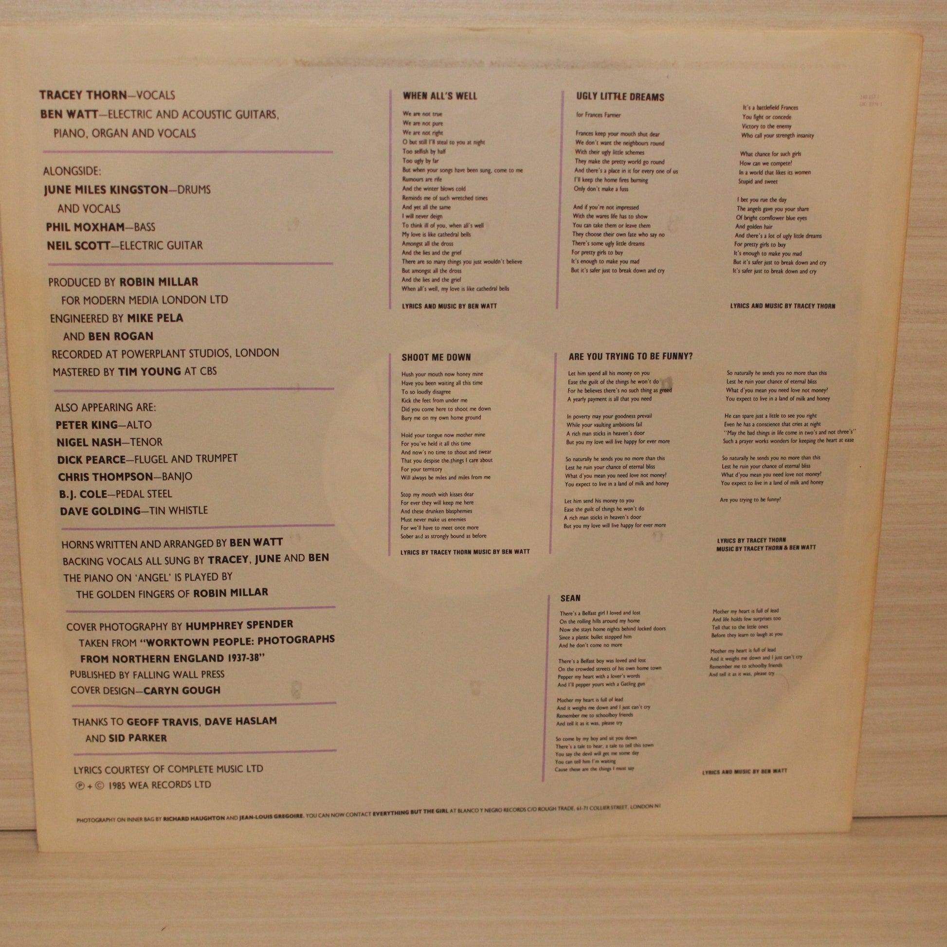 Everything But The Girl : Love Not Money (LP,Album,Stereo)