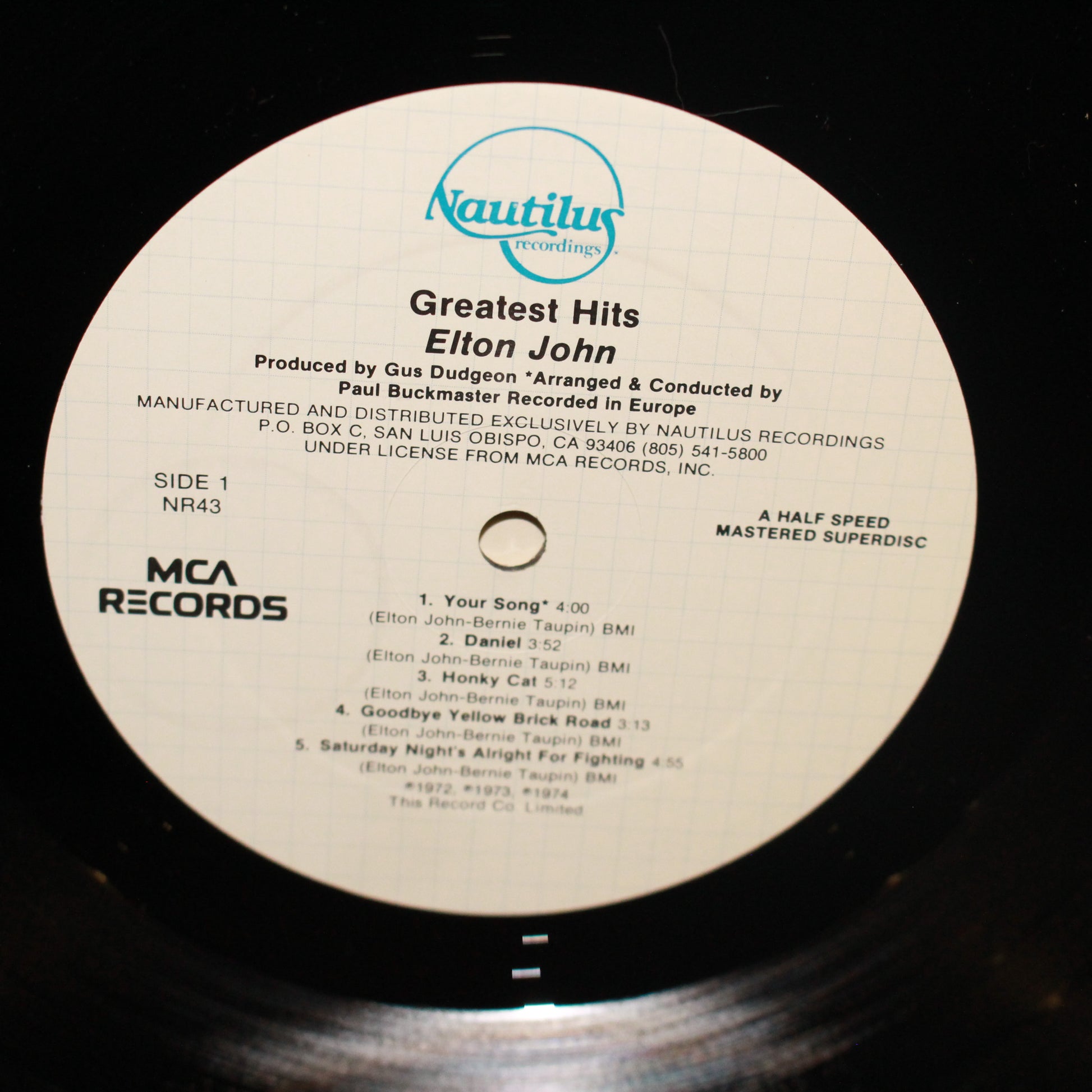 Elton John : Elton John's Greatest Hits Vol.1 (LP,Compilation)