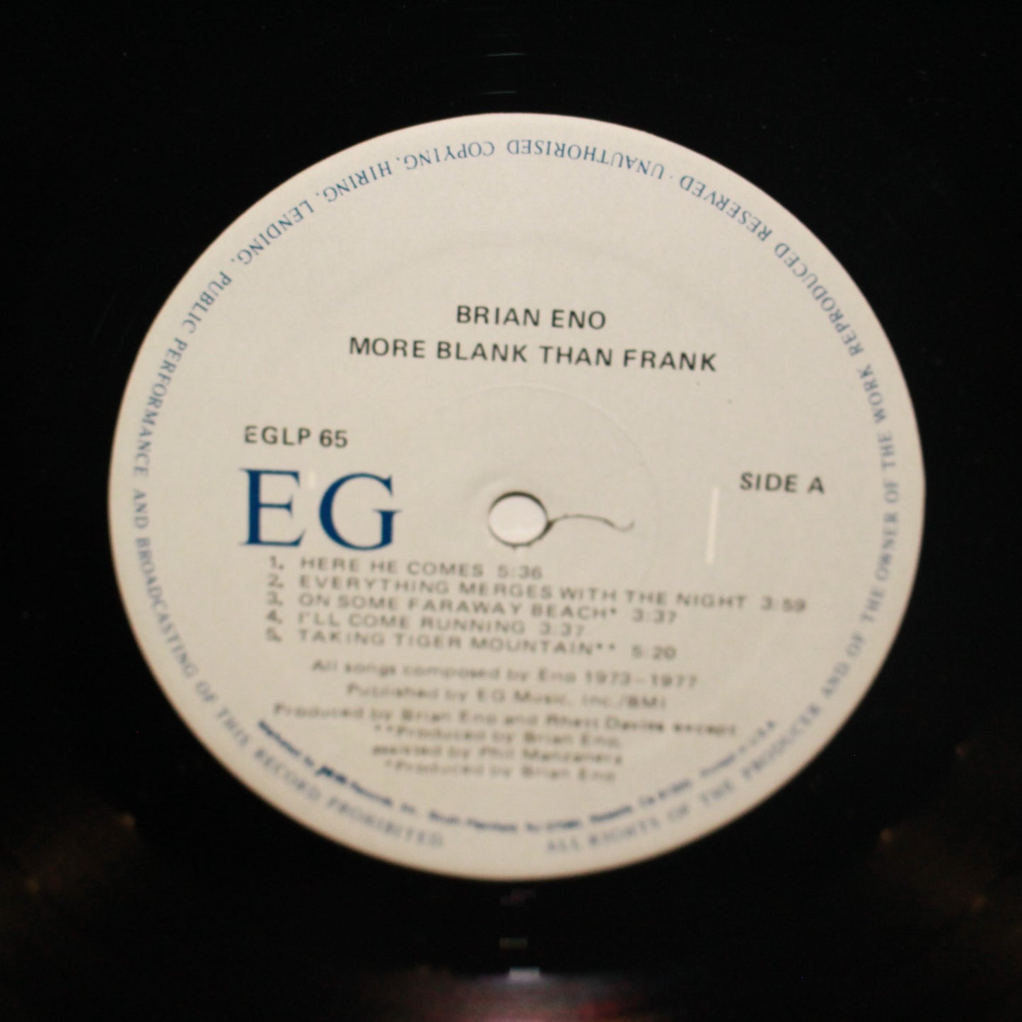 Brian Eno : More Blank Than Frank (LP,Compilation)