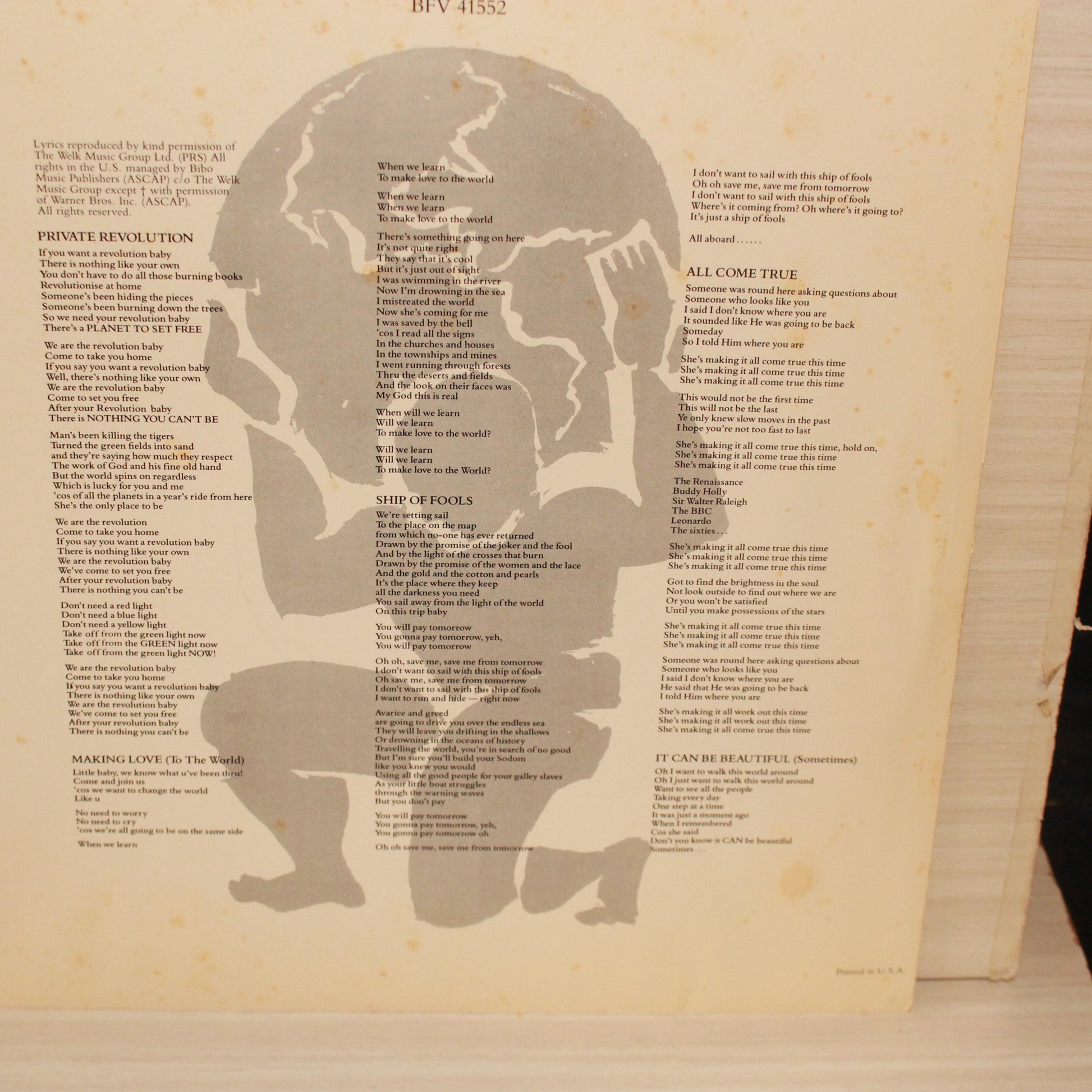 World Party : Private Revolution (LP,Album,Stereo)