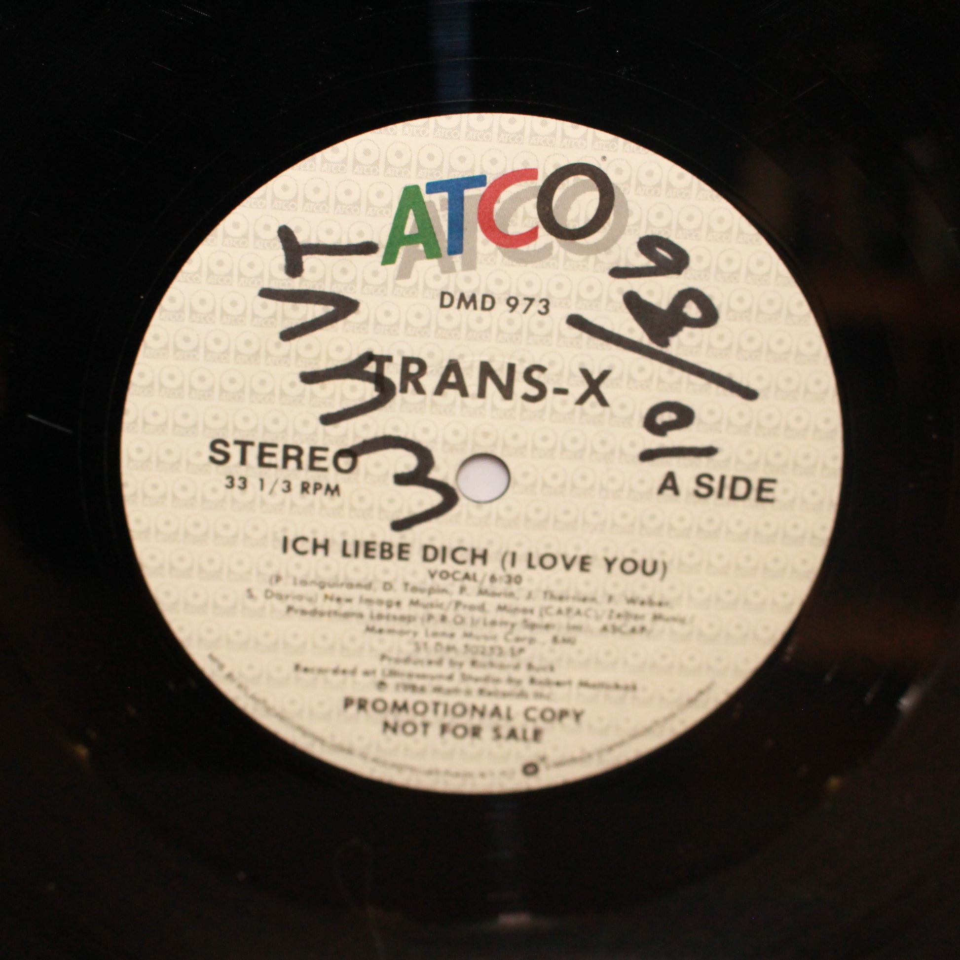 Trans-X : Ich Liebe Dich (I Love You) / Living On Video (Canadian Mix) (12",Promo,33 ⅓ RPM)