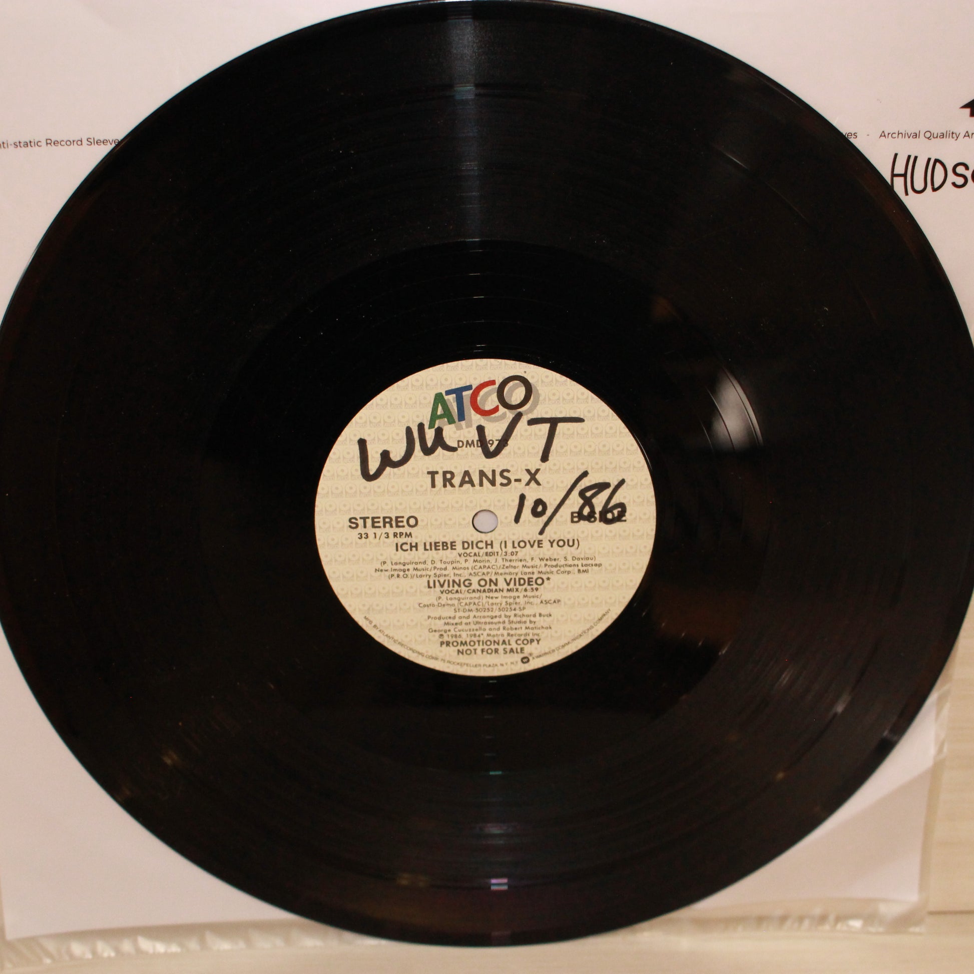 Trans-X : Ich Liebe Dich (I Love You) / Living On Video (Canadian Mix) (12",Promo,33 ⅓ RPM)