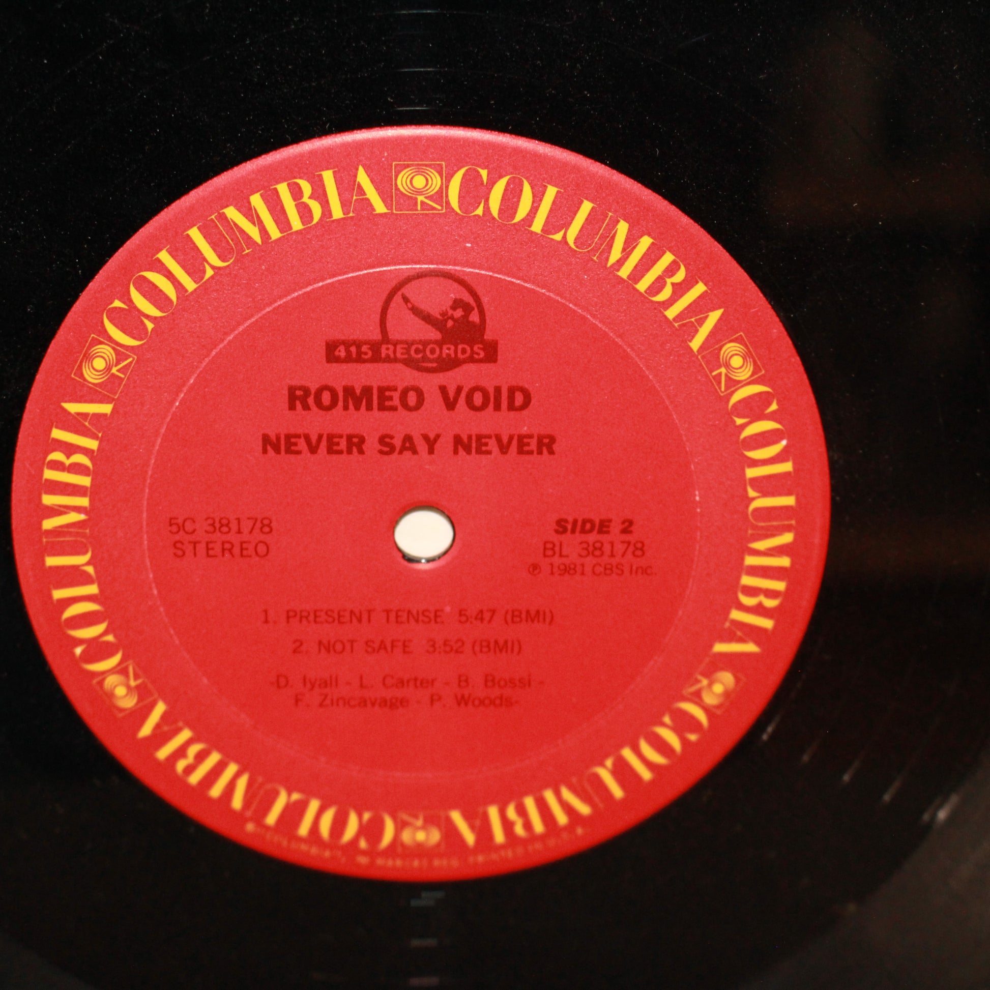 Romeo Void : Never Say Never (12",33 ⅓ RPM,Stereo)