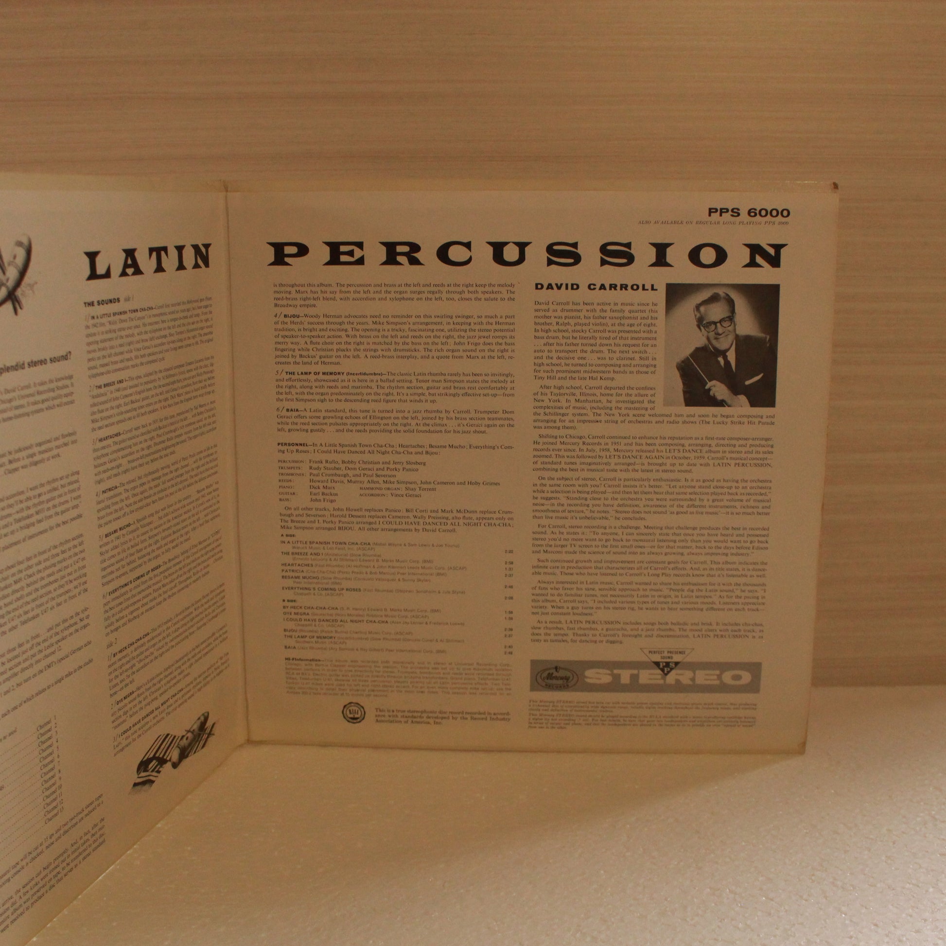 David Carroll & His Orchestra : Latin Percussion (LP,Album,Stereo)