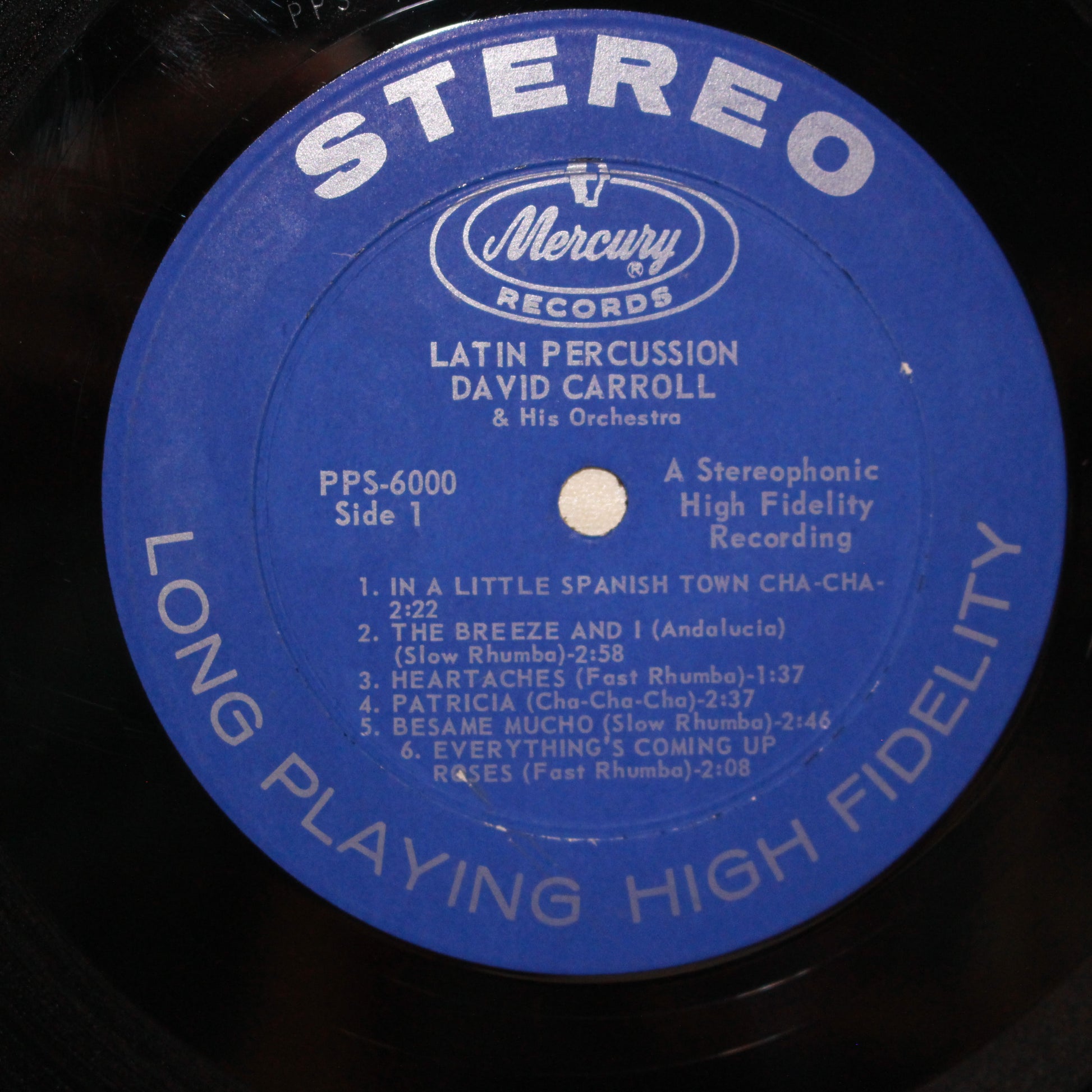 David Carroll & His Orchestra : Latin Percussion (LP,Album,Stereo)
