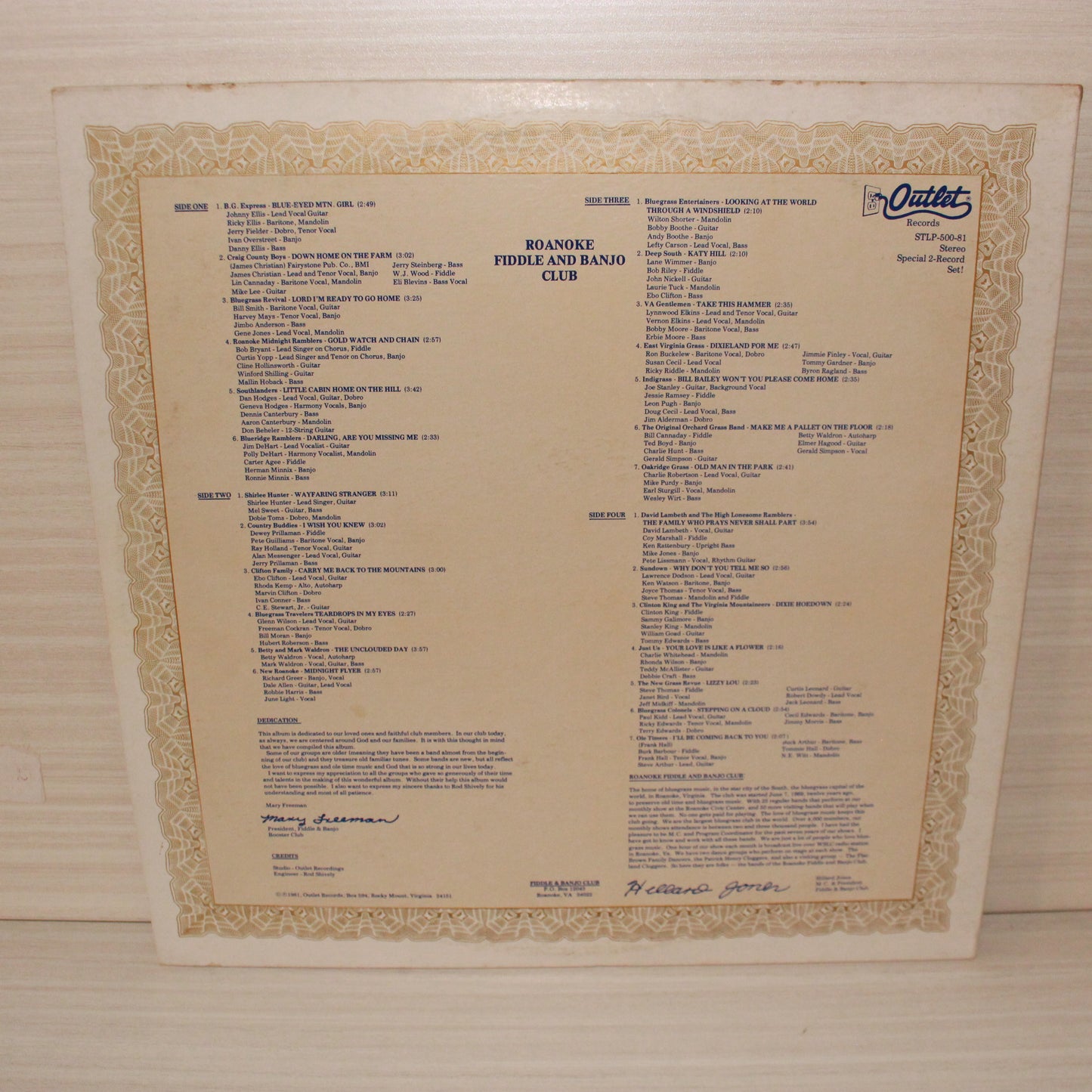 Various : Roanoke Fiddle and Banjo Club (LP,Stereo)