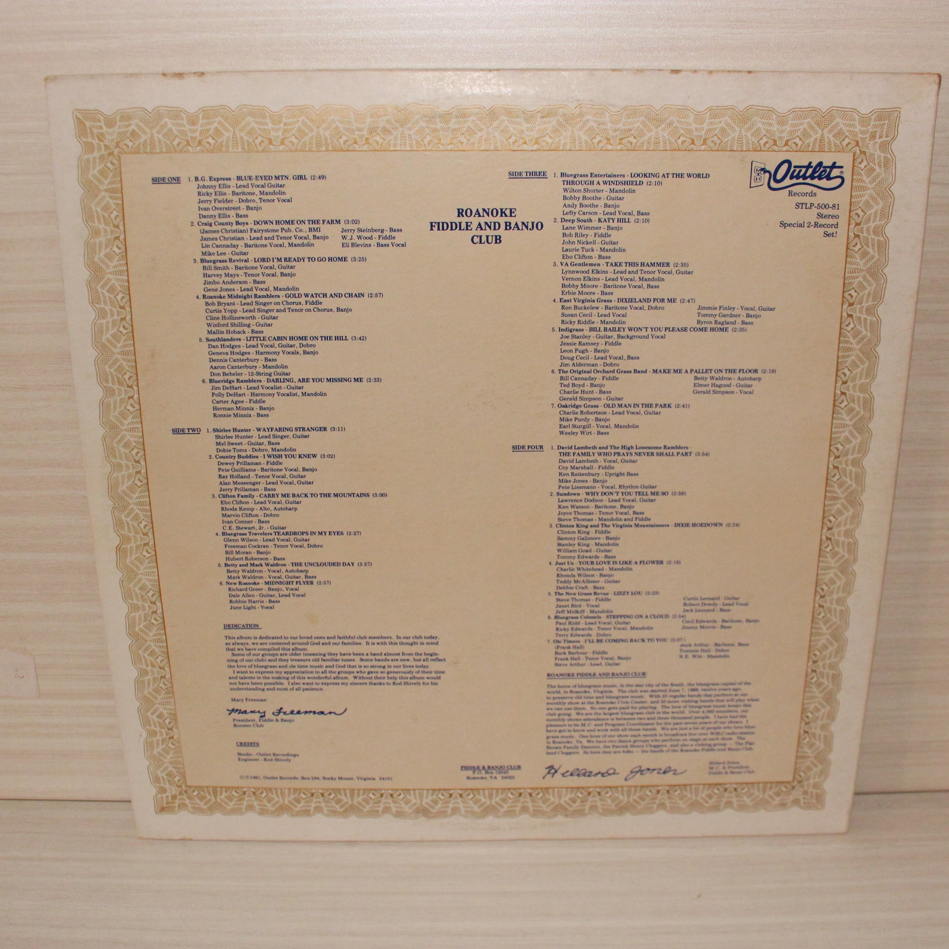Various : Roanoke Fiddle and Banjo Club (LP,Stereo)