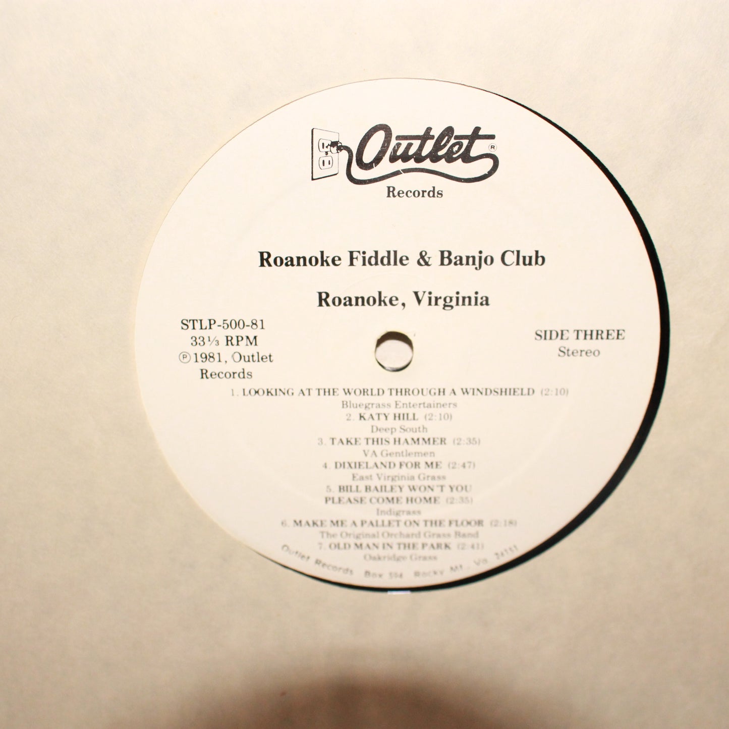Various : Roanoke Fiddle and Banjo Club (LP,Stereo)