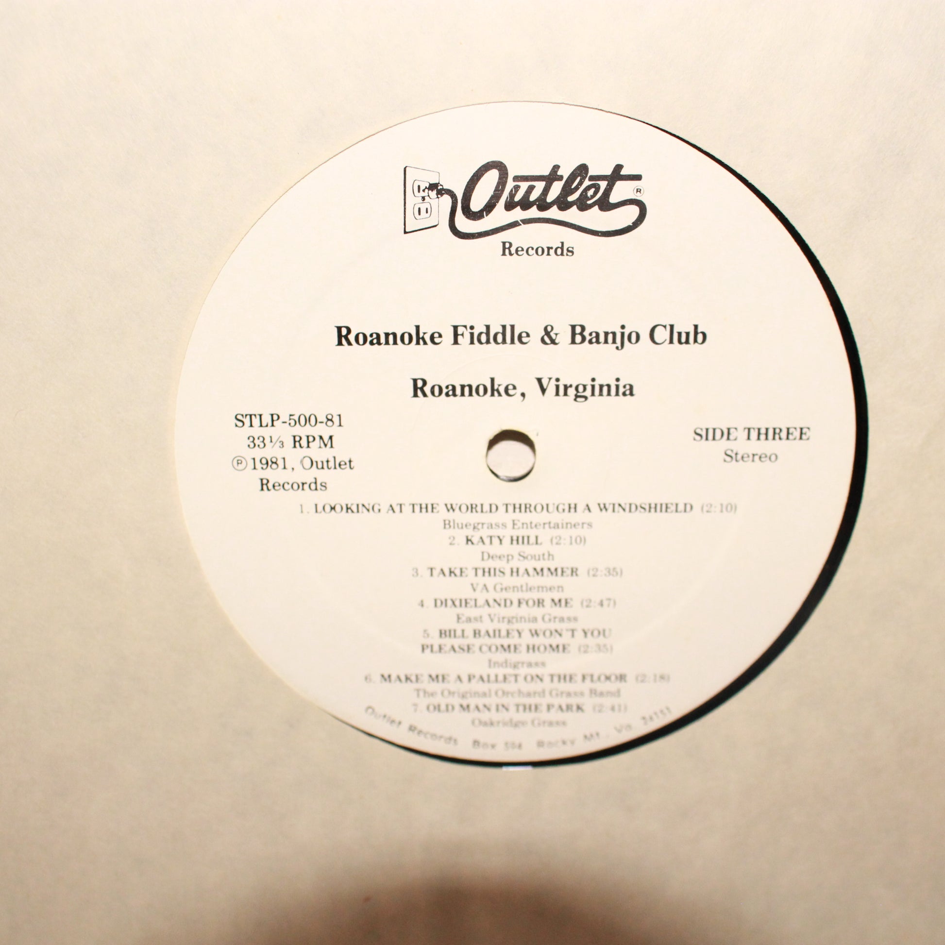 Various : Roanoke Fiddle and Banjo Club (LP,Stereo)